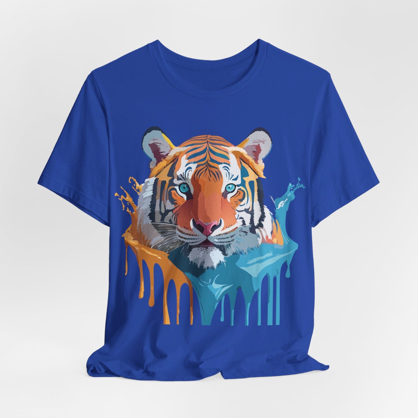 Tiger Graphic Tee Unisex Short Sleeve Shirt Featuring Vintage Inspired Artwork By Adelpha