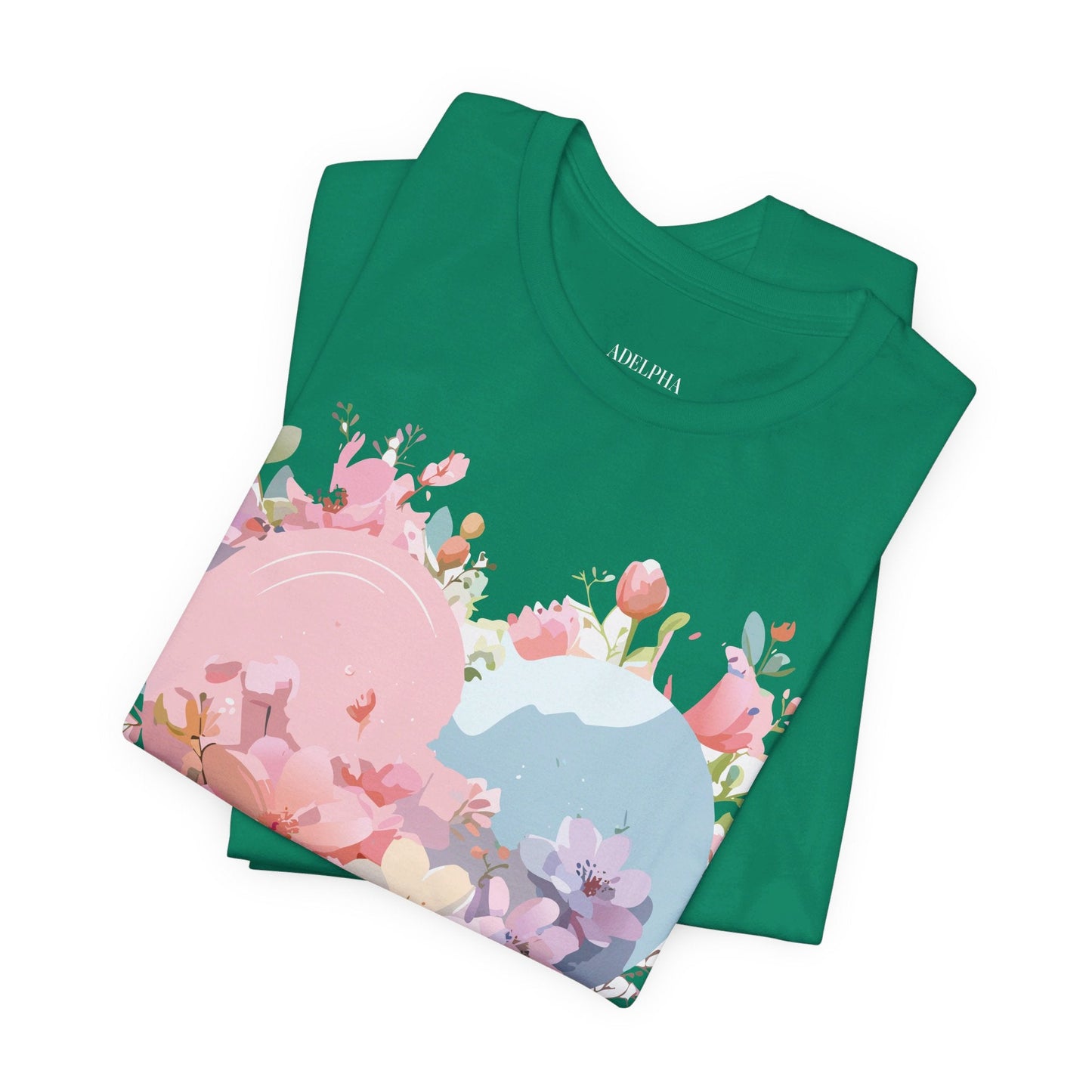 Valentine Day Graphic Unisex 100 Cotton Vintage Artwork with Love and Flower Design Tee 30