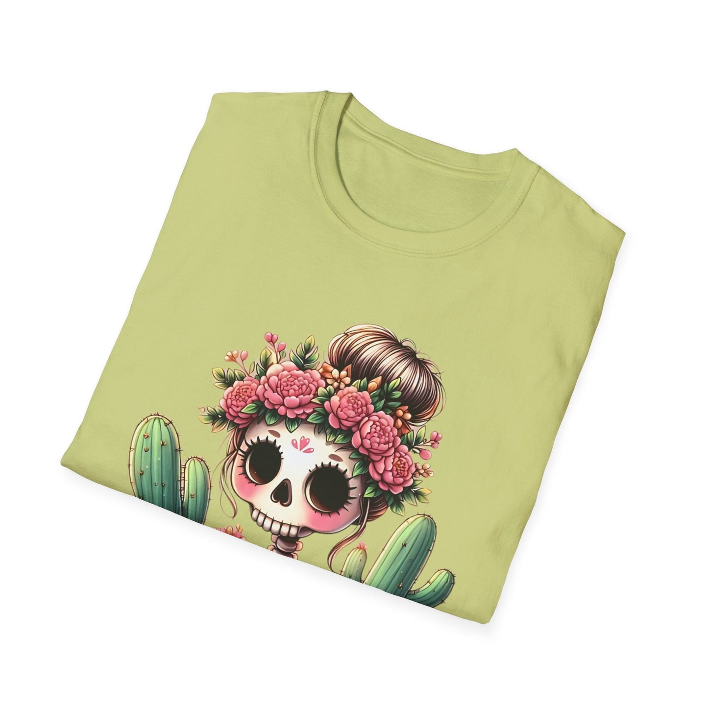 Skull Tee Shirt Unisex Skeleton Design Softstyle Cotton Tee Light Breathable Comfort Gildan 64000