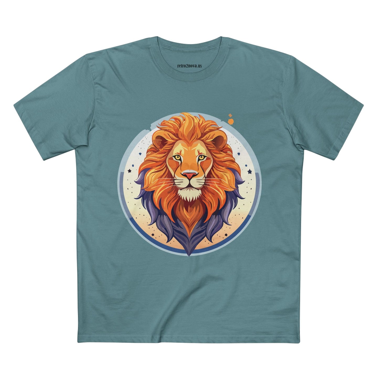 Unisex Premium Cotton Lion Art Tee Shirt By Retro2Nova Original Artwork Collection For Everyday Comfort
