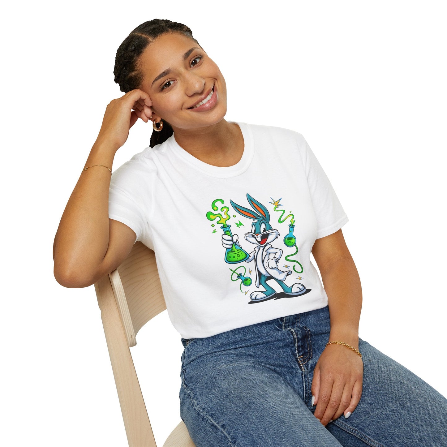 Bugs Bunny T Shirt Cartoon Design Unisex Softstyle 64000 Tee Graphic Shirt Art Design