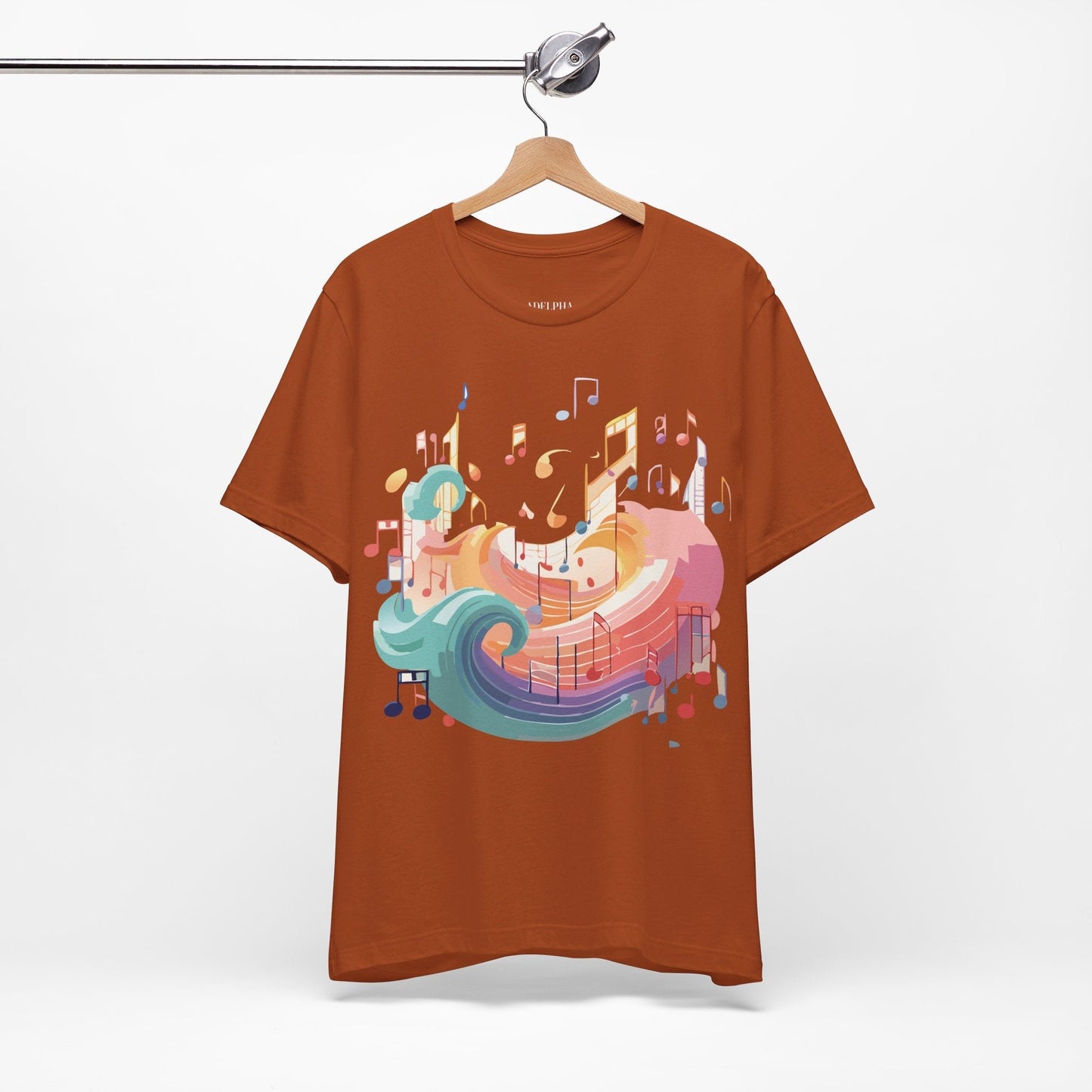 Music Graphic Unisex 100 Cotton Vintage Art with Musical Elements Tee 31