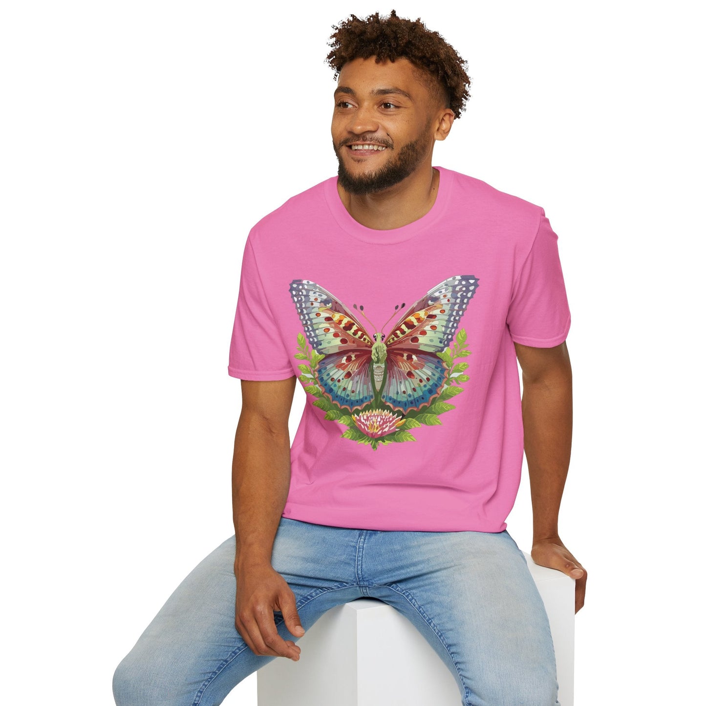Butterfly Shirt Unisex T Shirt Gildan Softstyle 64000 Breathable Ring Spun Cotton Monarch Tee