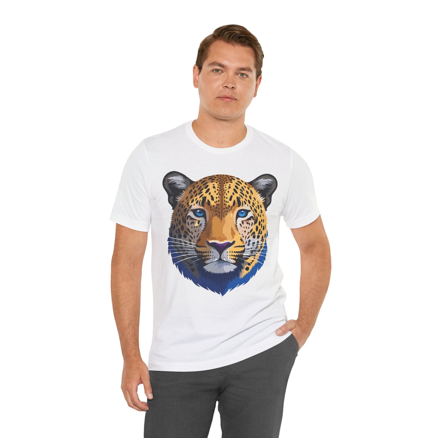 Unisex Animal Graphic Tee Shirt With Wildlife Art Design For Everyday Comfort Short Sleeve