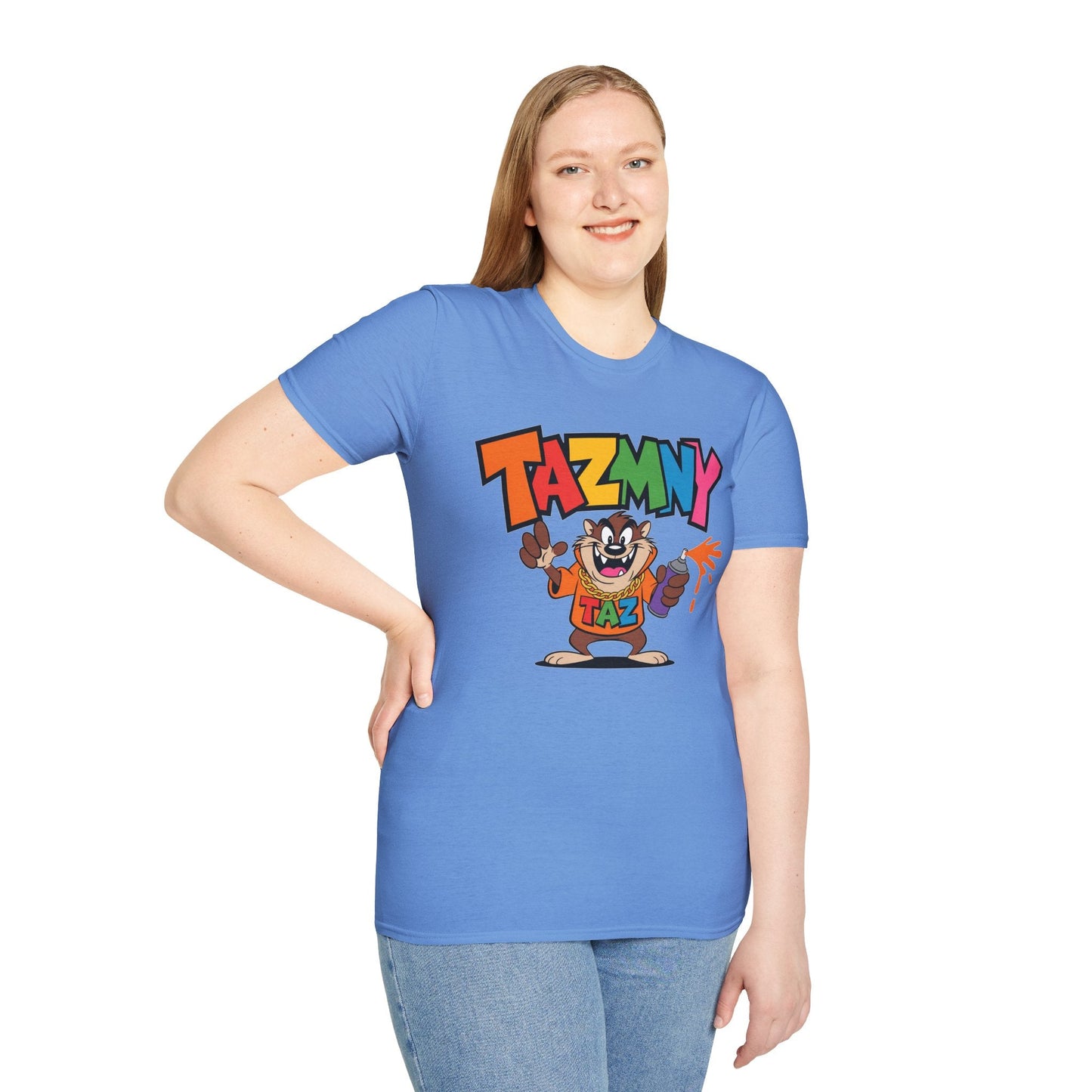 Unisex Cartoon T Shirt With Animation Print Funny Animals Softstyle Tee From Gildan 64000