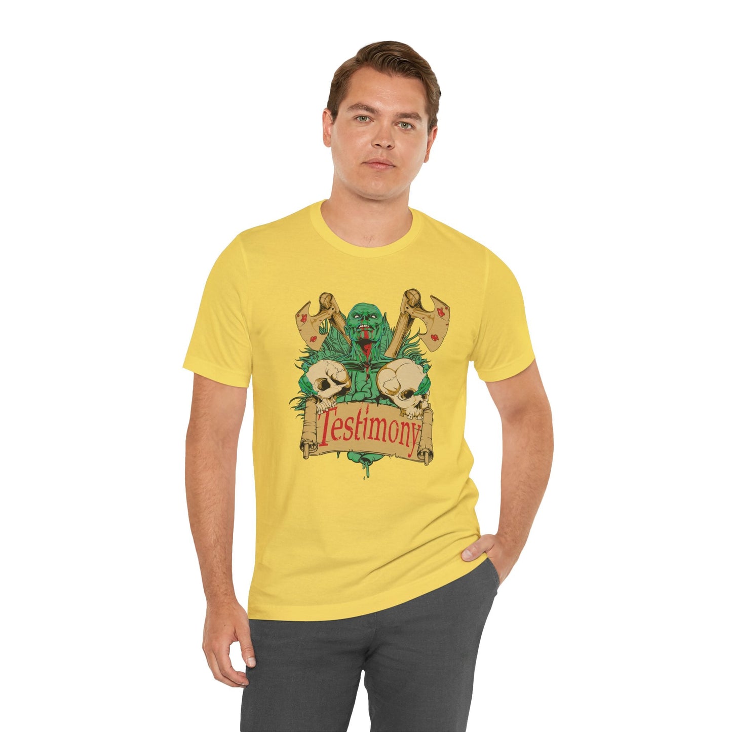 Cthulhu Skull Axes Testimony Tee Lovecraft Horror Mythos Shirt Art-42
