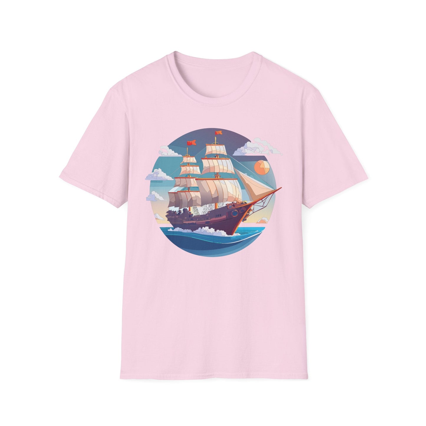 Nautical Ship T Shirts Frigate T Shirts Vessel Tee Shirt Unisex Softstyle T Shirt