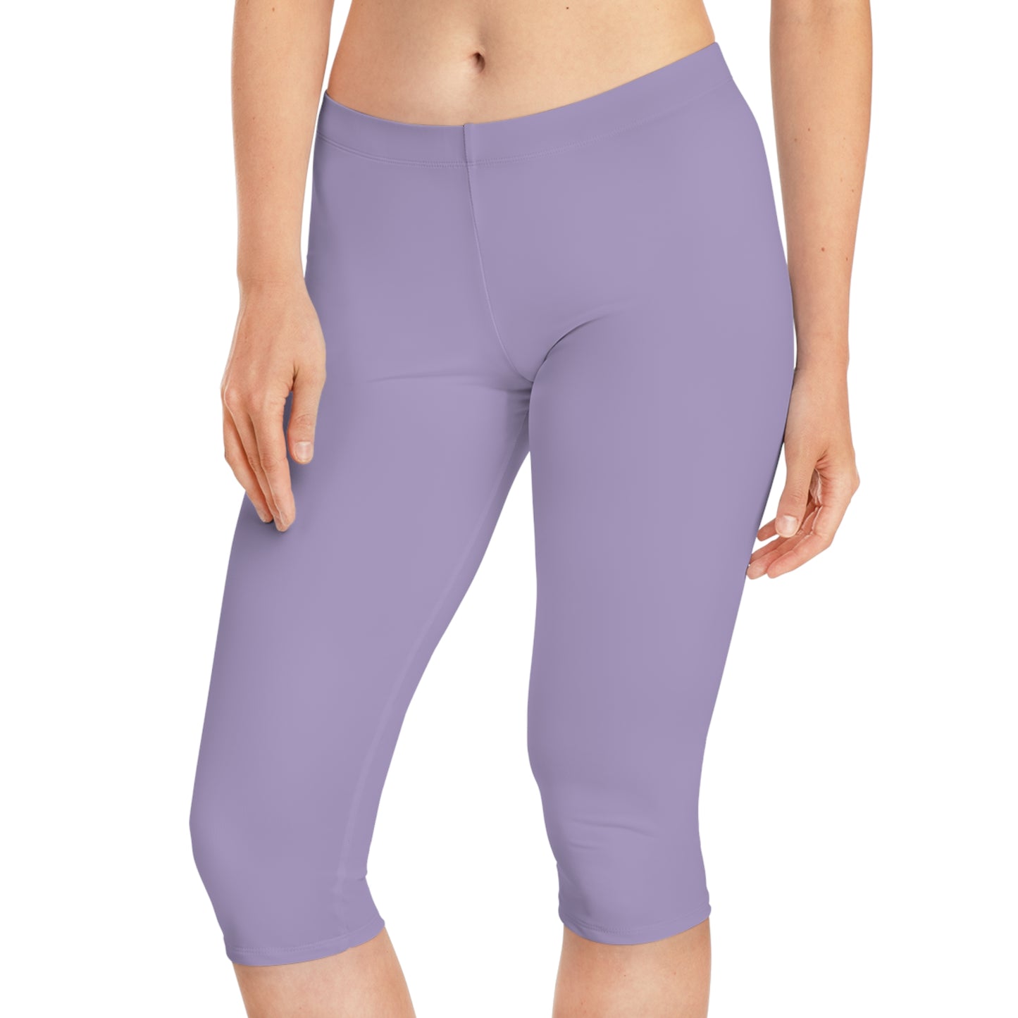 Purple Color Capri Leggings, Purple Capri Leggings 8