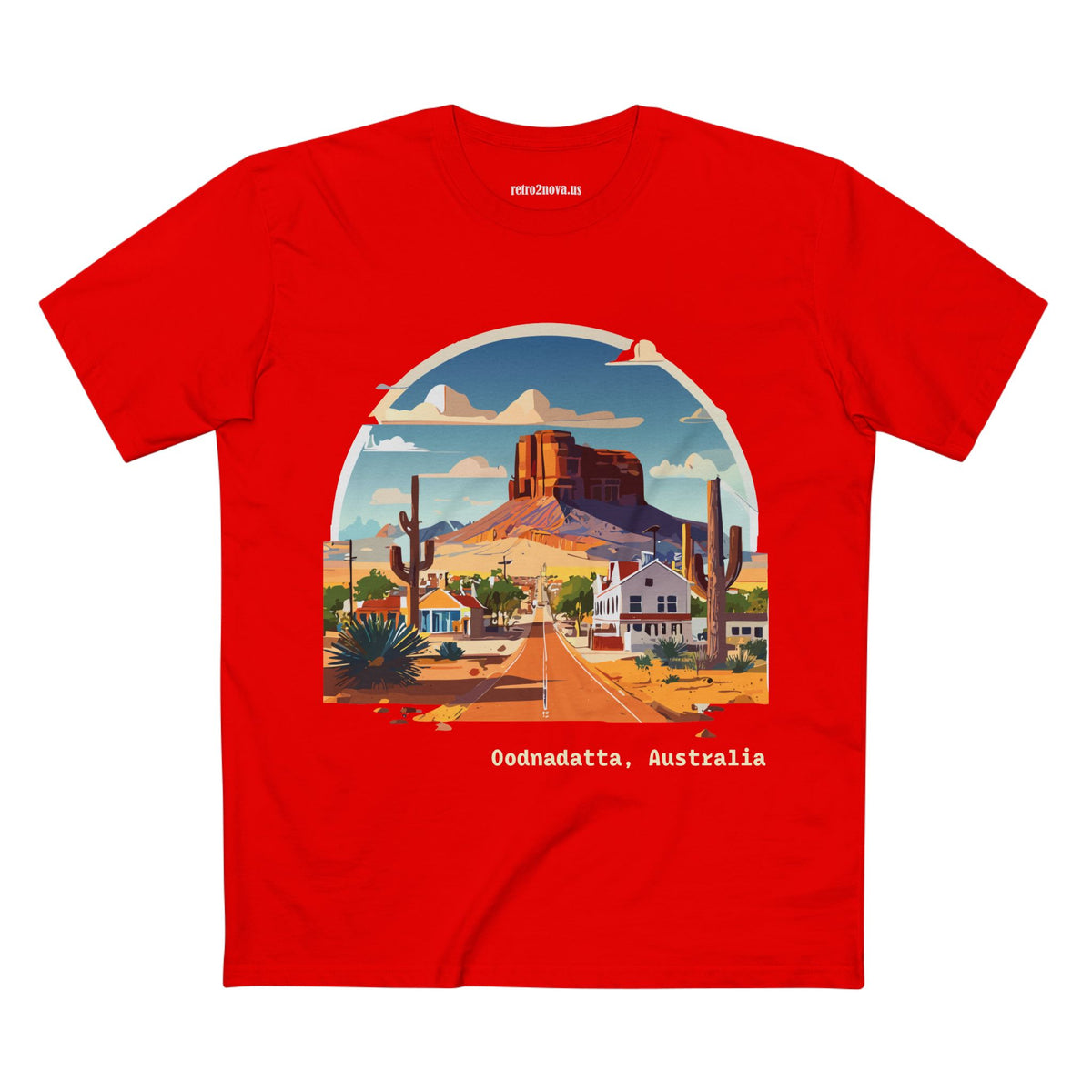 Oodnadatta Outback Landscape Tee | Australian Roadhouse Desert Scene