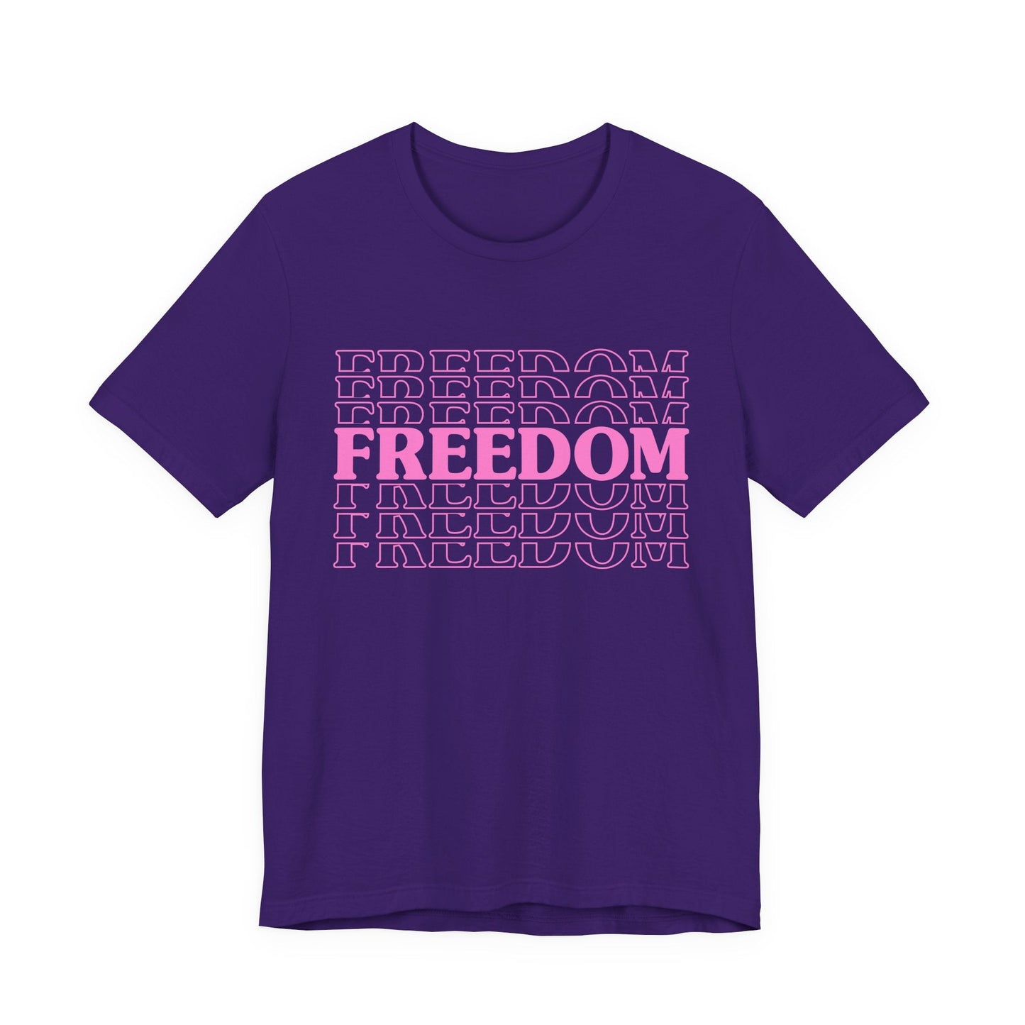 Freedom Text Graphic Unisex Cotton T-Shirt a8