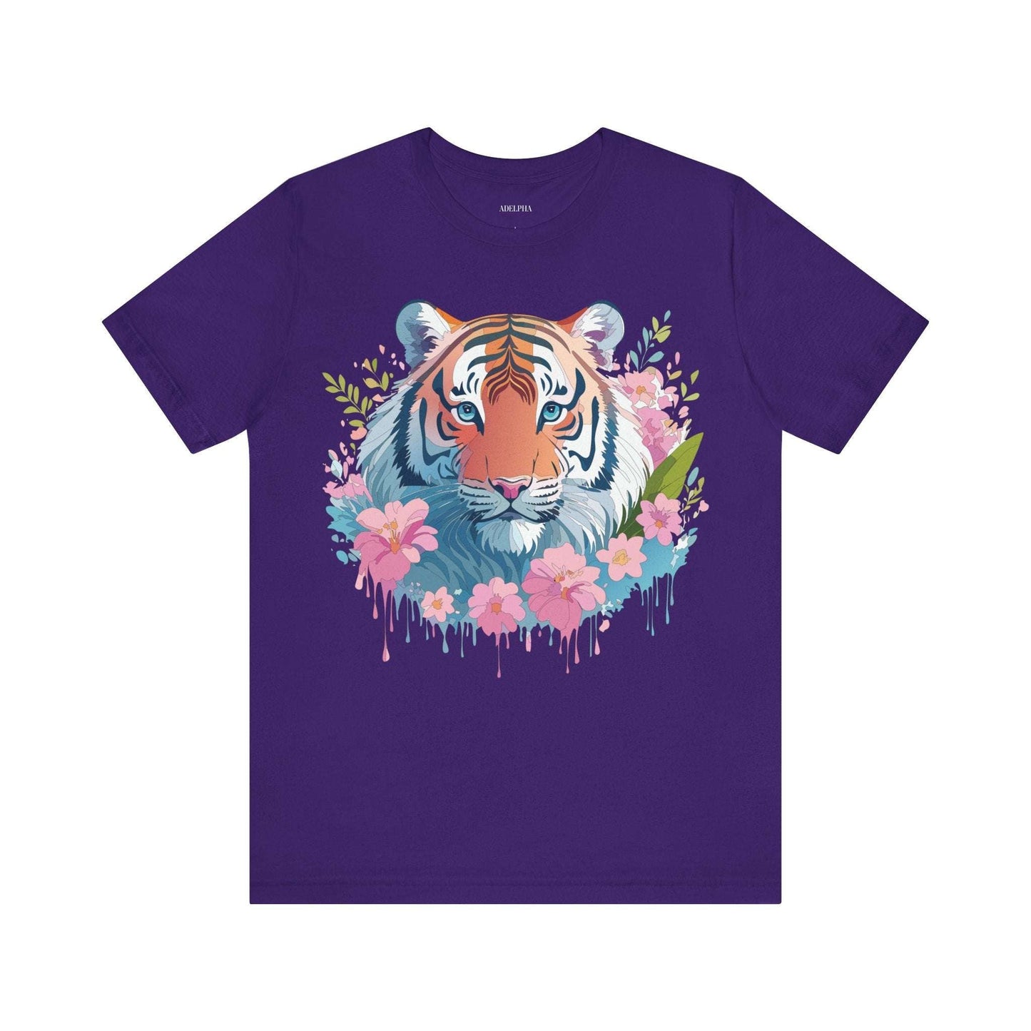 Tiger Graphic Tee Unisex Short Sleeve Jersey From Adelpha Vintage Inspired Artwork