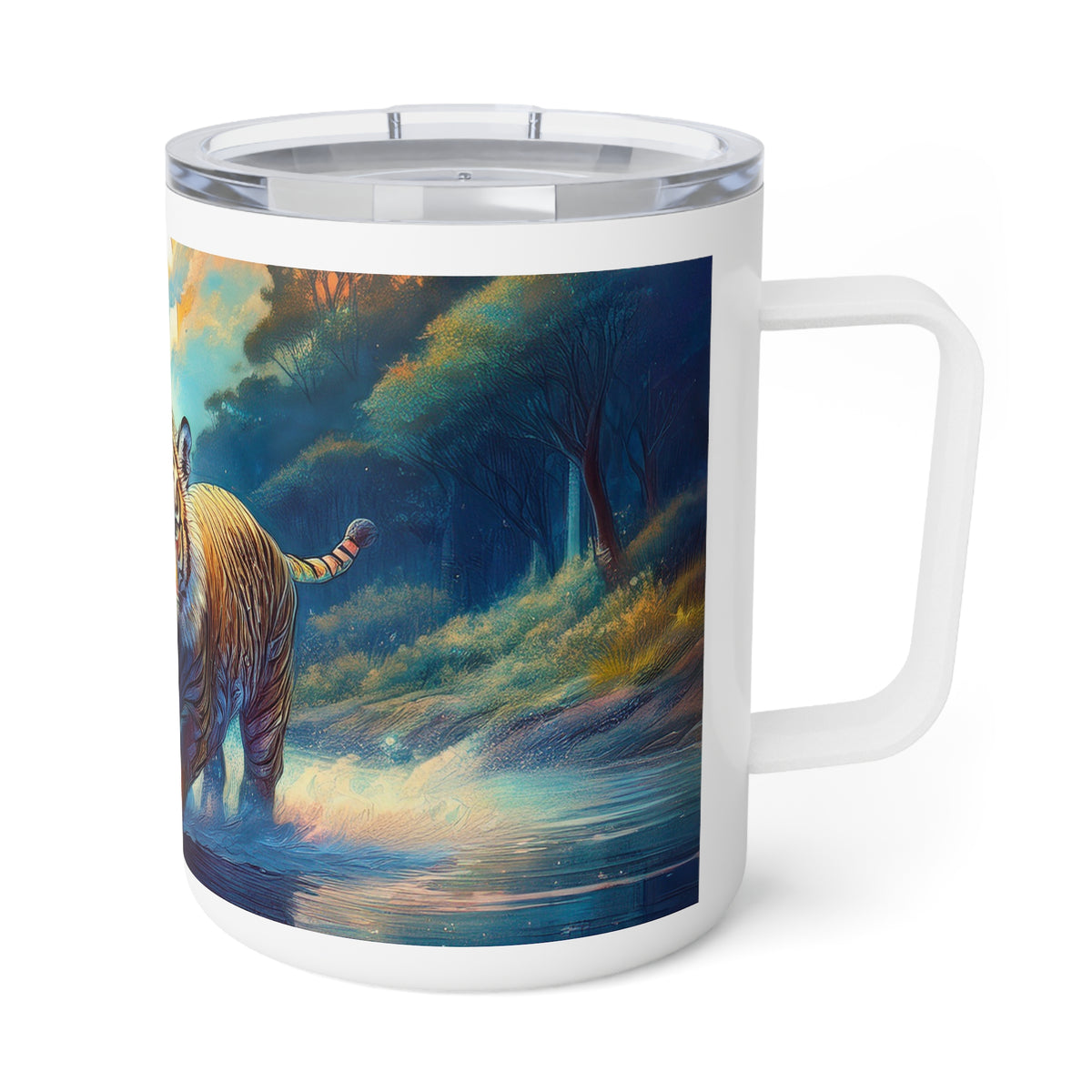 21 Art Design Insulated Coffee Mug Clear Lid 10oz Insulated Coffee Mug 10oz