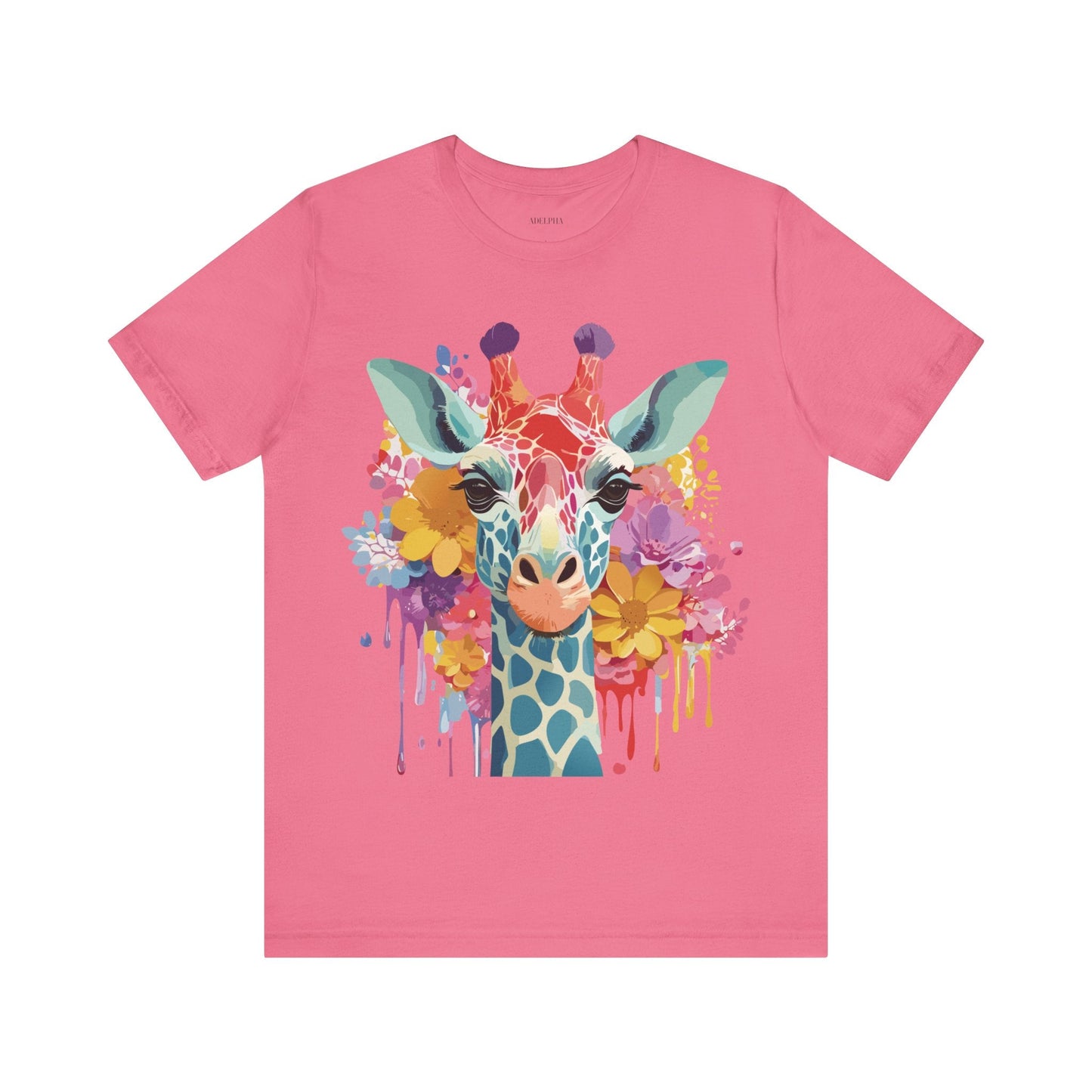 Giraffe Graphic Tee Unisex Vintage Inspired Art Design Adelpha Short Sleeve Shirt