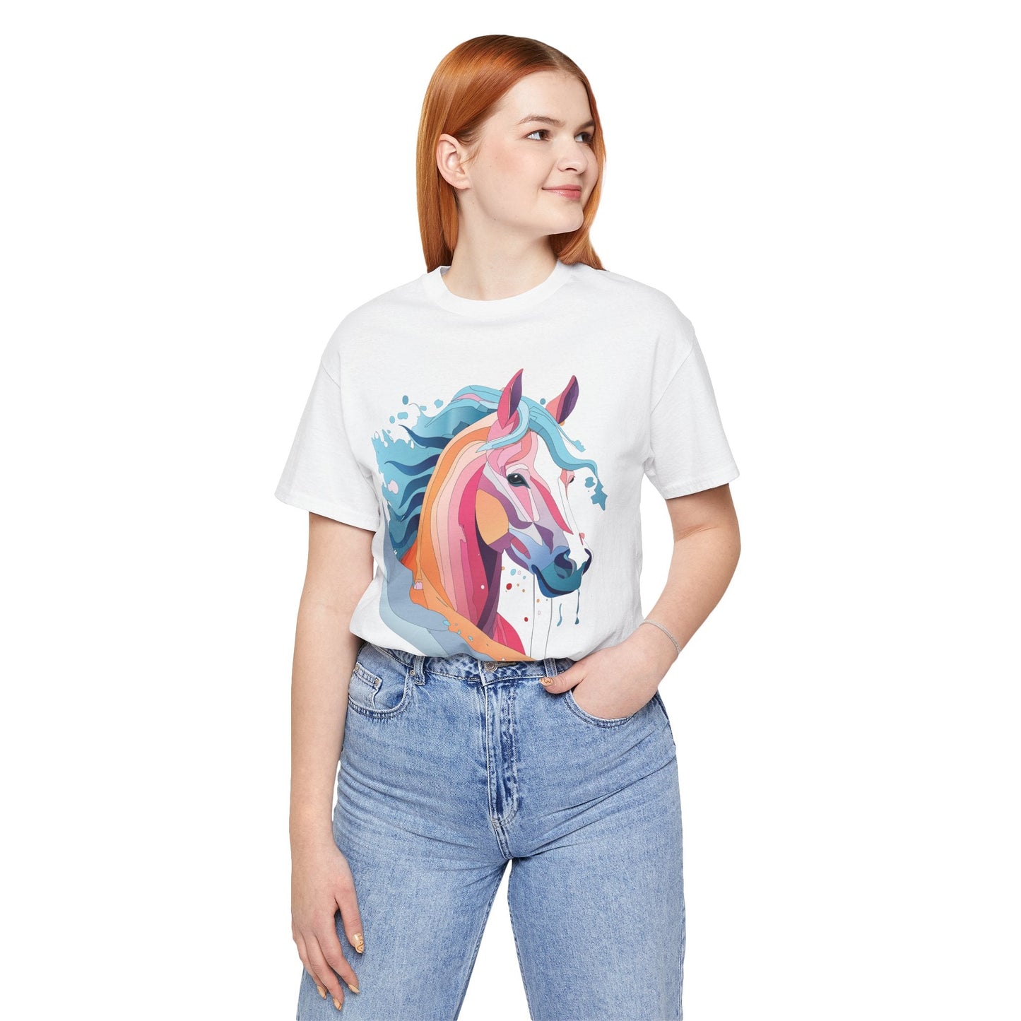 Unisex Animal Tee Shirt With Art Design Wild Animals Short Sleeve Premium Comfort Fit