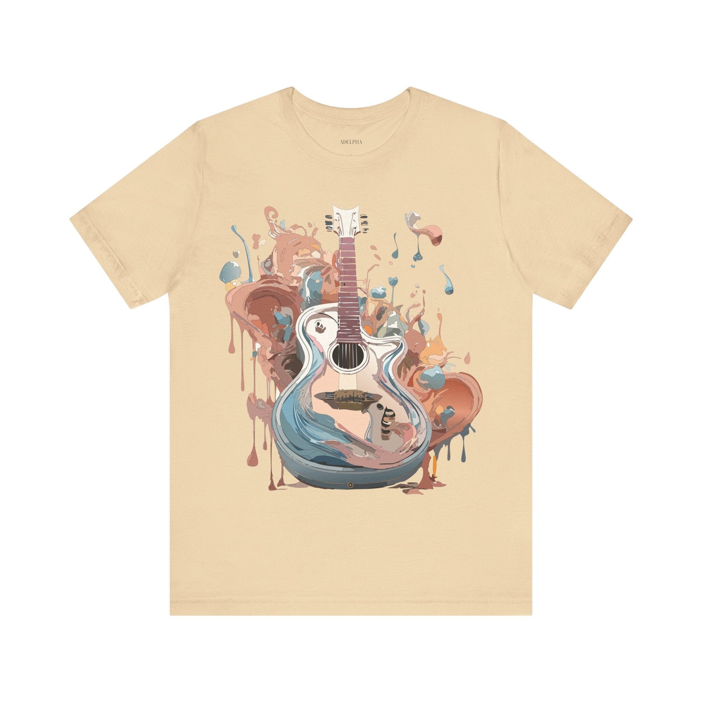 Music Graphic Unisex 100 Cotton Vintage Art with Musical Elements Tee 56