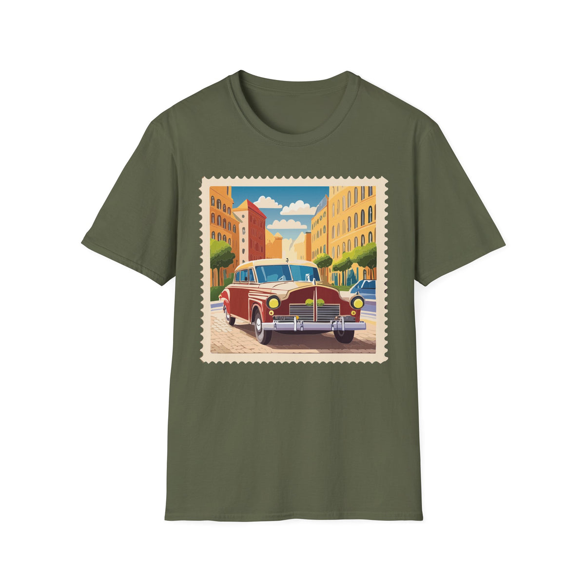 Vintage Convertible Car illustration T-Shirt | Retro City Street