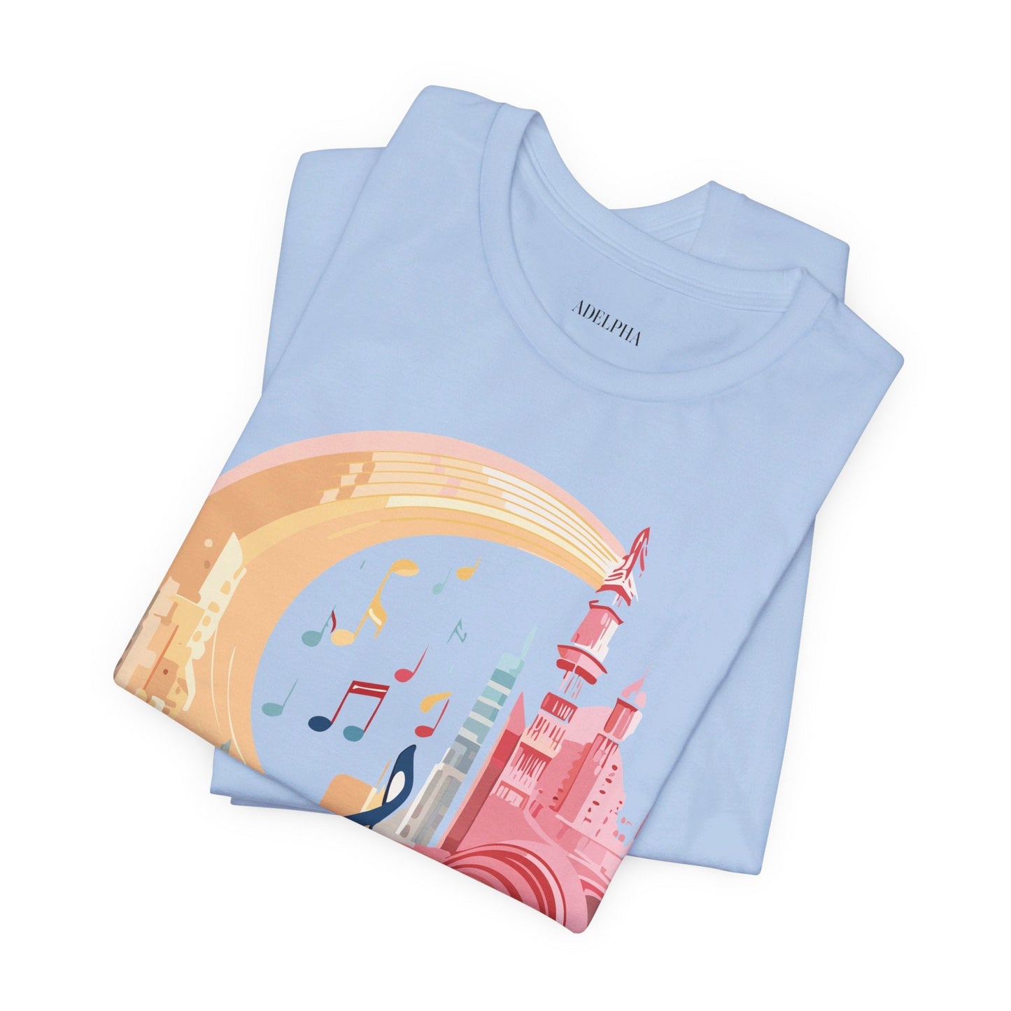 Music Graphic T Shirt Unisex Jersey Short Sleeve Art Design by Adelpha Vintage Inspired Tee
