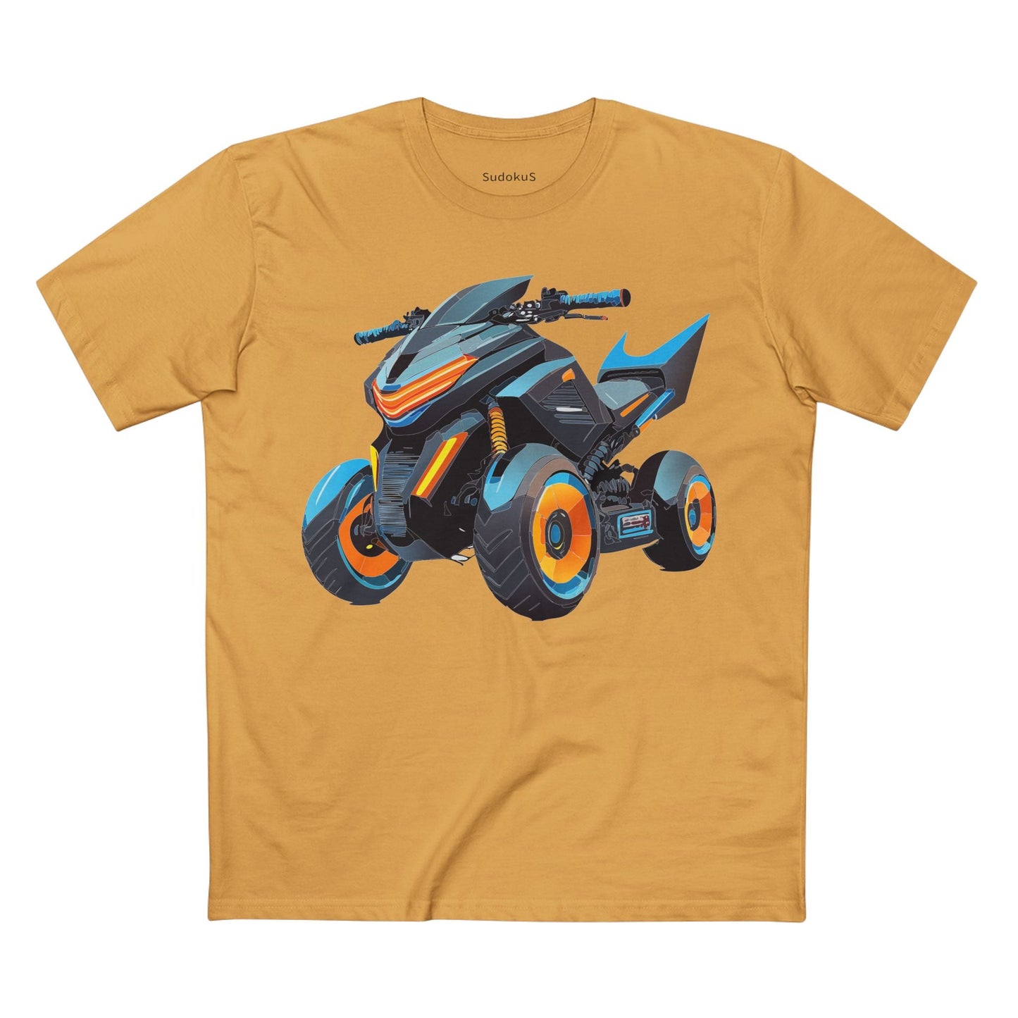 Moto Bike Graphic Unisex 100 Cotton Staple Tee 15