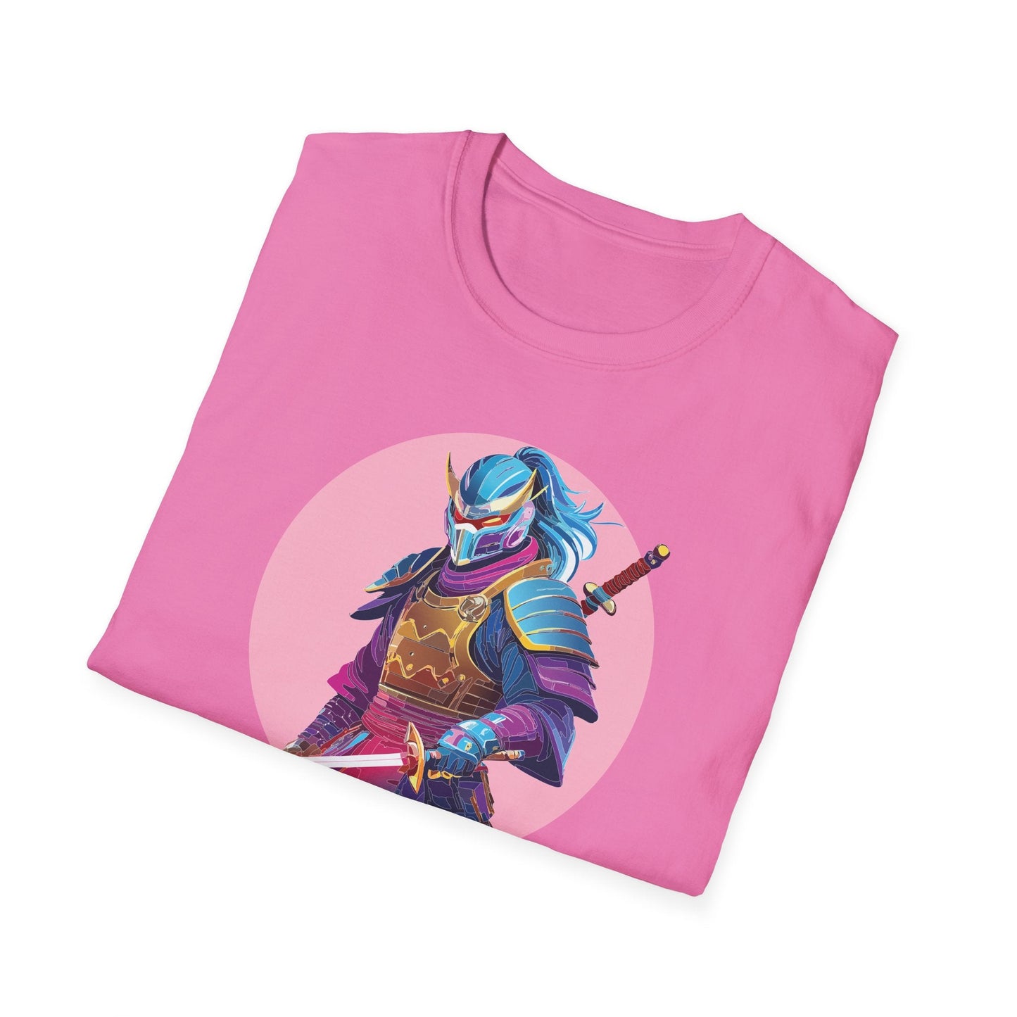 Samurai Themed Unisex Softstyle Tee Shirt Gildan 64000 100 Percent Ring Spun Cotton