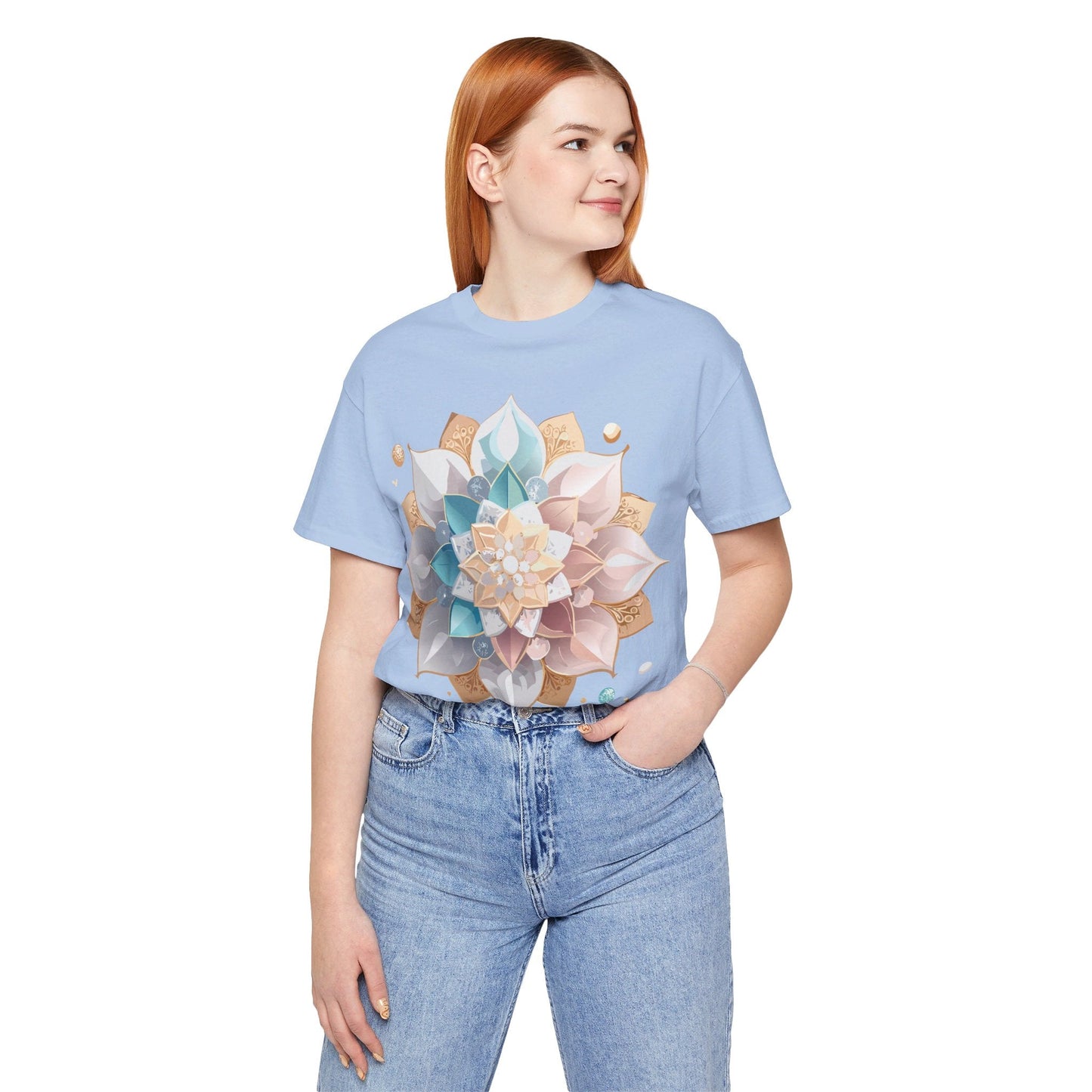 Adelpha Mandala Graphic Tee Unisex Jersey Short Sleeve Art Design Shirt Premium Comfort Wear