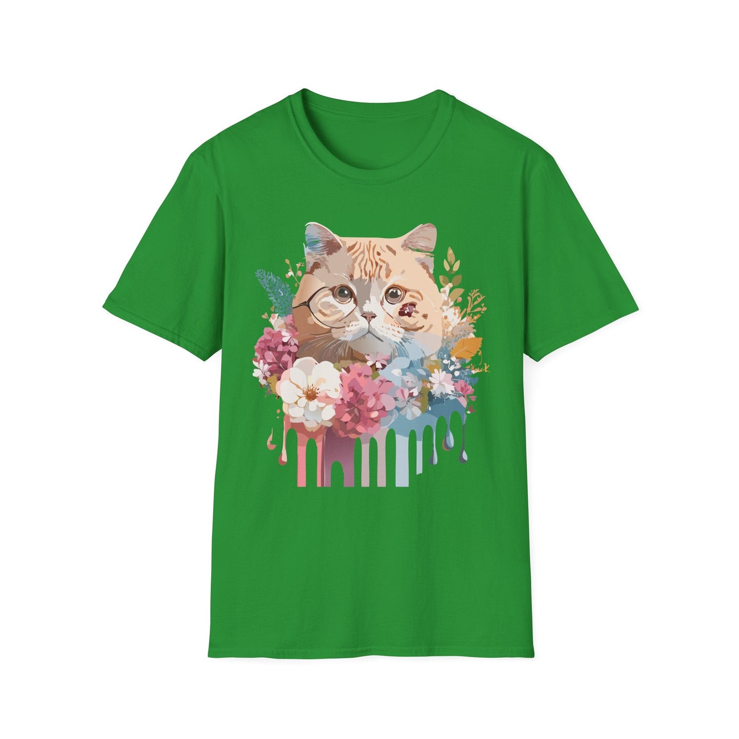 Cat Shirt Unisex Cat Tee Kitten Print Softstyle Gildan 64000