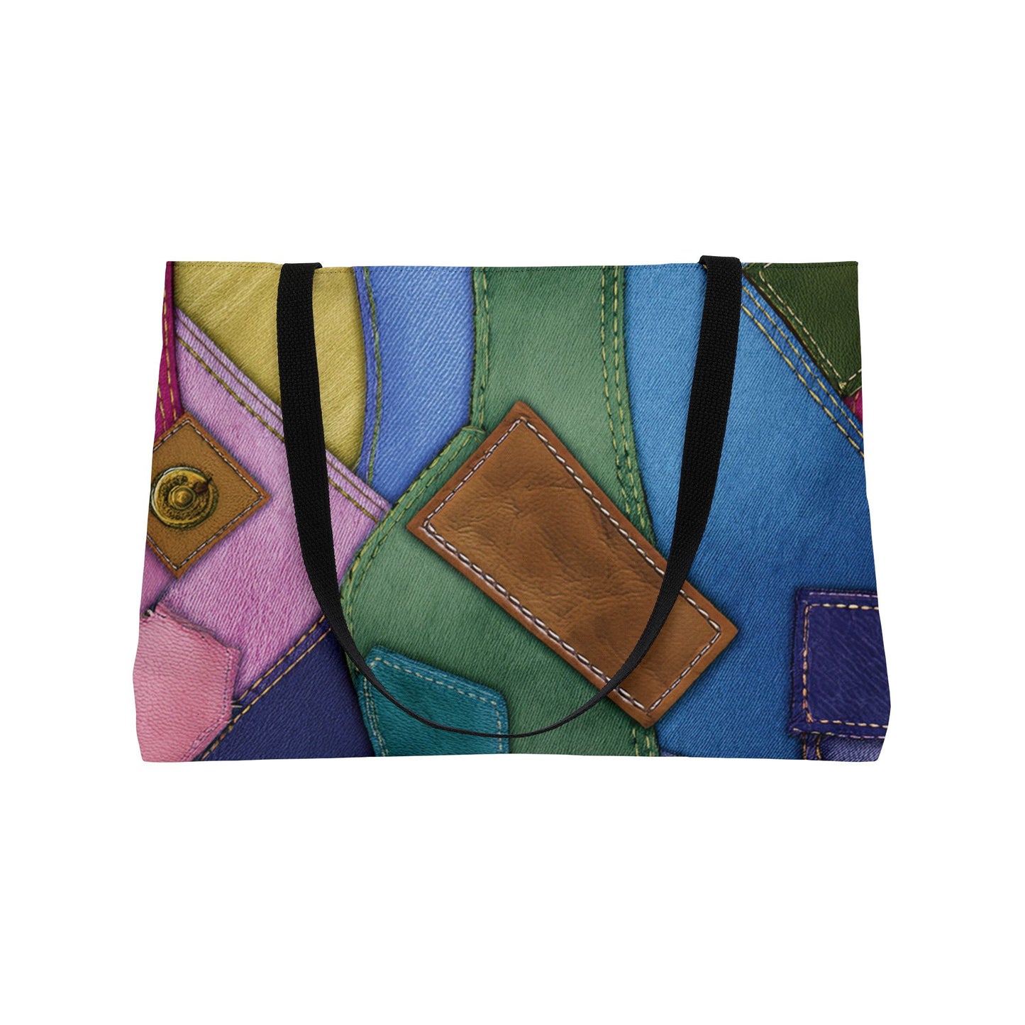 Denim Print Yoga Bag High-Quality 100% Spun Polyester 24x13 Canvas Gym Bag 45