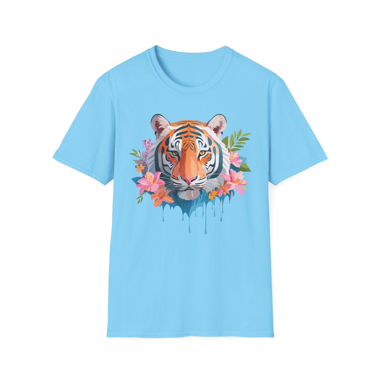 Tiger Shirt Unisex Animal Tee Gildan Softstyle 64000 Cotton Tee