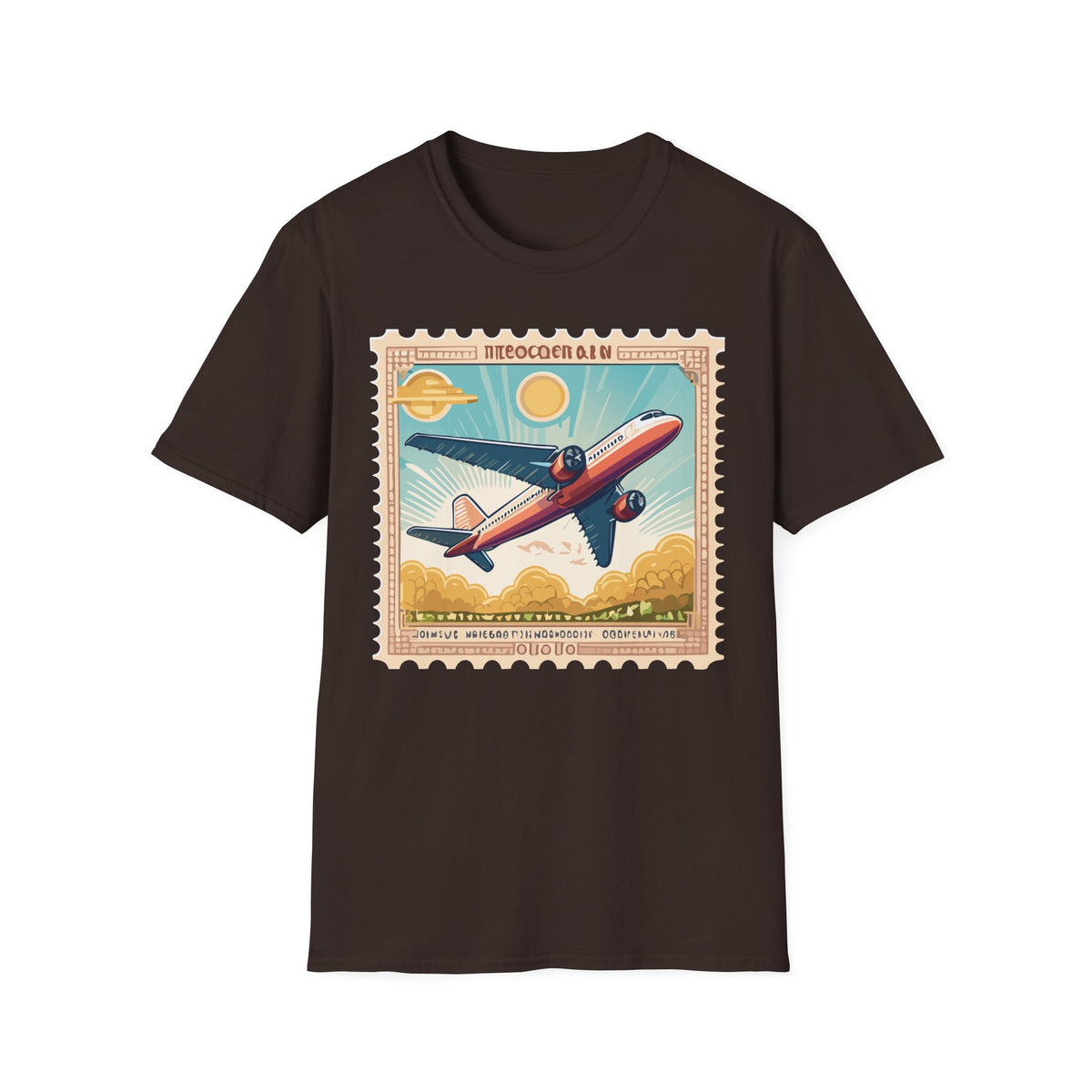 Vintage Airplane Poster T-Shirt | Retro Travel Aviation Art
