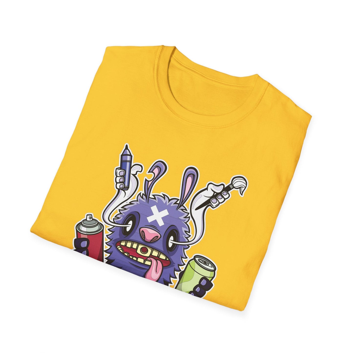 Cartoon T Shirt Animation T Shirt Funny Tee Shirt Unisex Softstyle Gildan 64000 Art Design