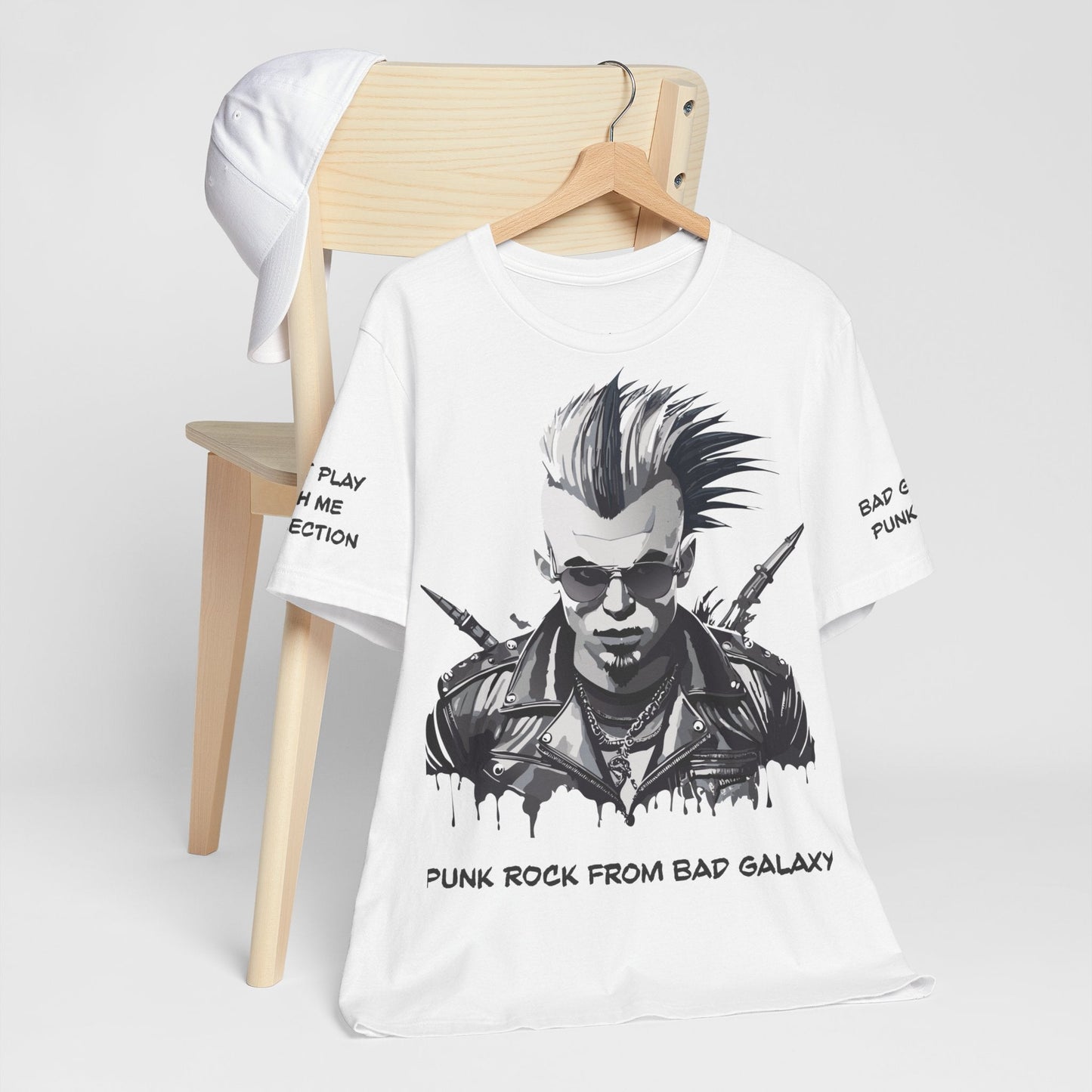 Punk Rock Tee Shirt From Bad Galaxy Made To Order 100 Percent Cotton Eco Friendly Inks USA