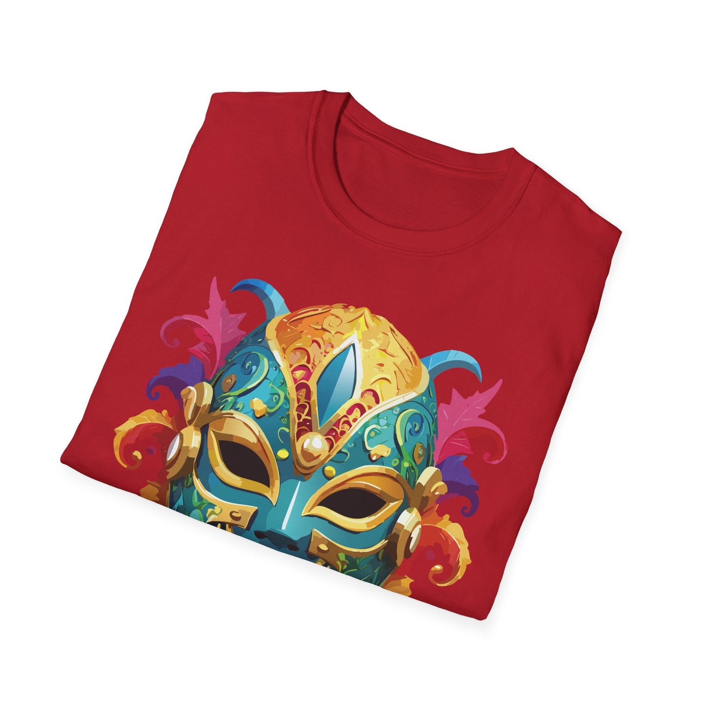 Mask Graphic Unisex Cotton Masquerade Design Artwork Tee 13