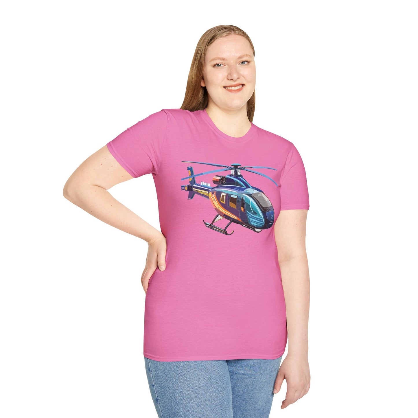 Chopper Helicopter Shirt Unisex T Shirt Softstyle 100 Percent Cotton Comfort Wear