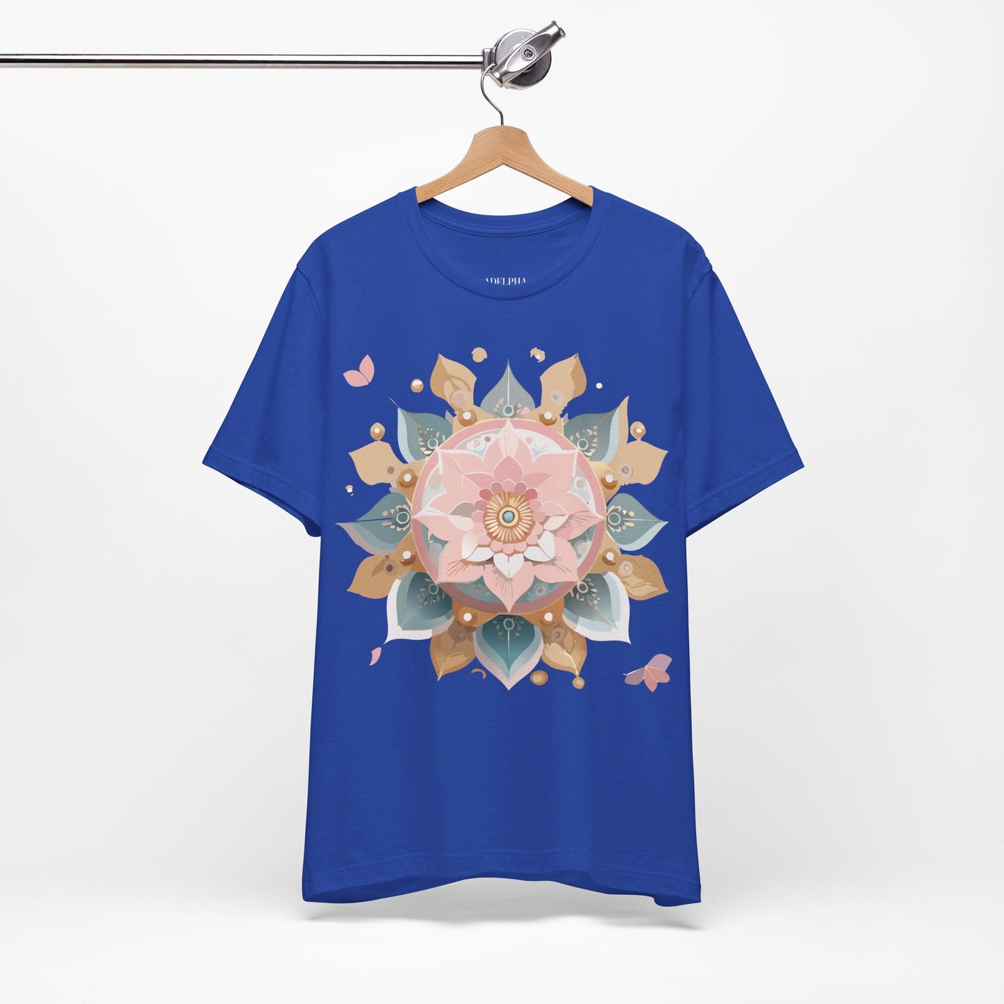 Mandala Graphic Unisex 100 Cotton Vintage Floral Artwork Tee 12