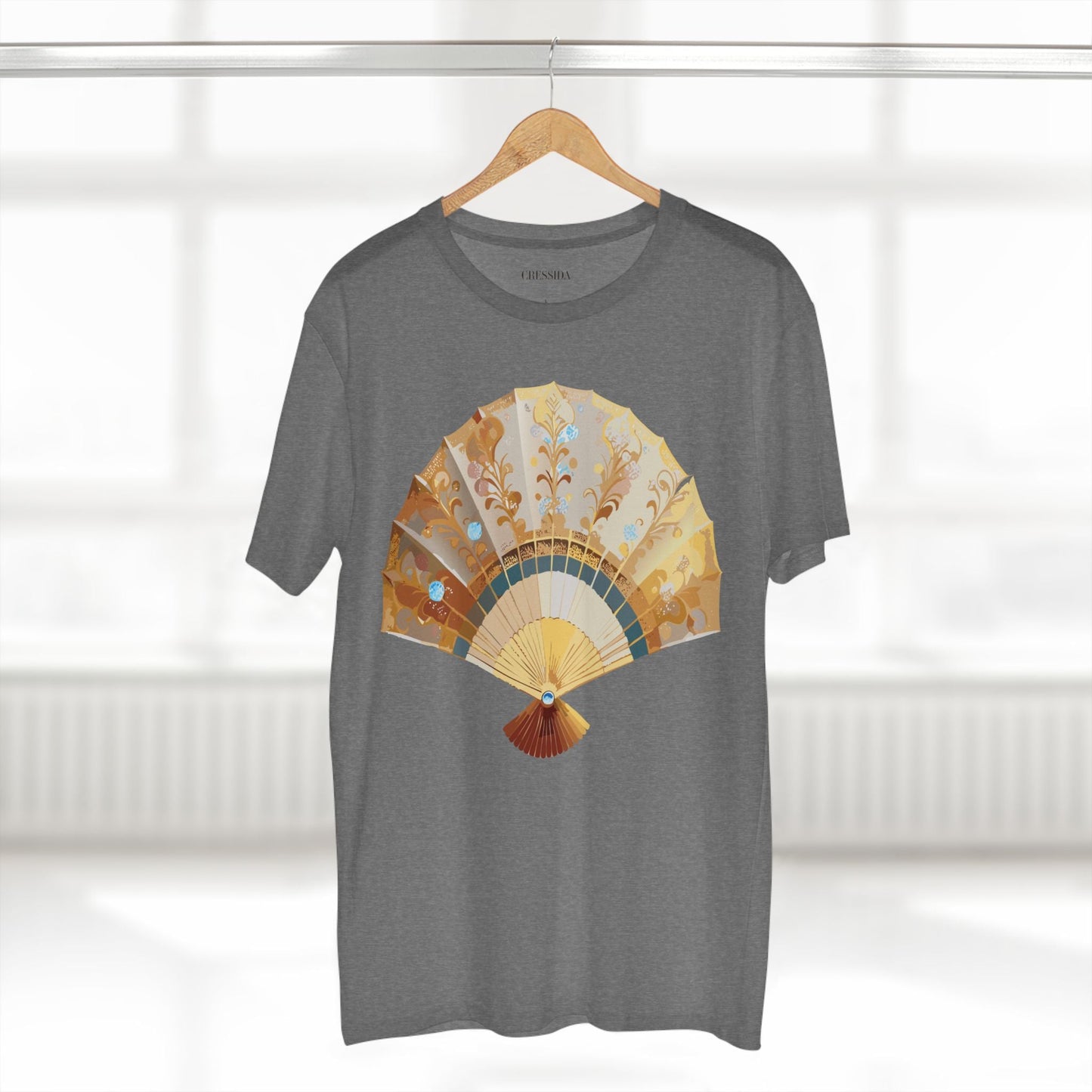 Antique Fan Graphic Design T-Shirt Unisex 100 Cotton Floral Carnival Artwork Tee 21