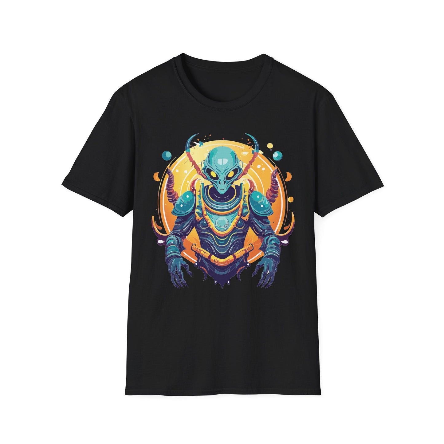 Cosmos Alien T Shirt Unisex Softstyle Short Sleeve Tee With Alien Art Design Artwork