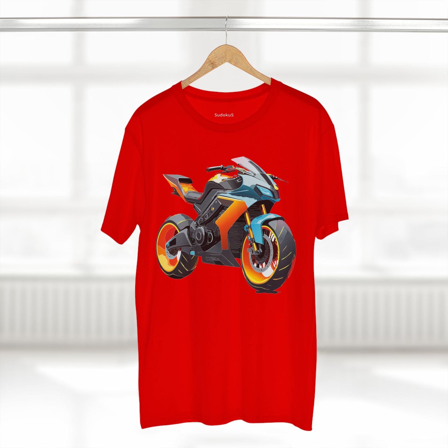 Moto Bike Graphic Unisex 100 Cotton Staple Tee 29