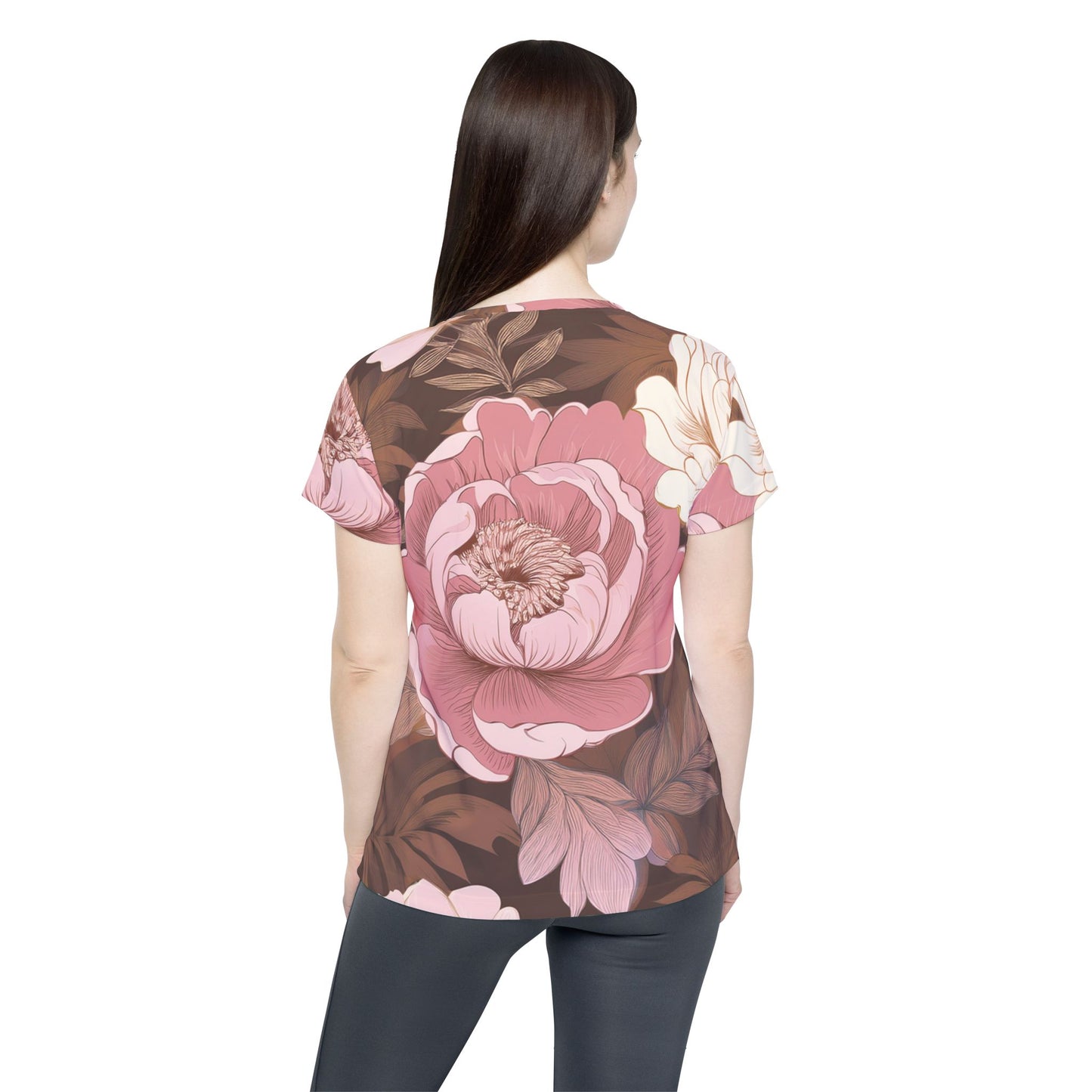 Women Poly T-Shirt with Floral Print