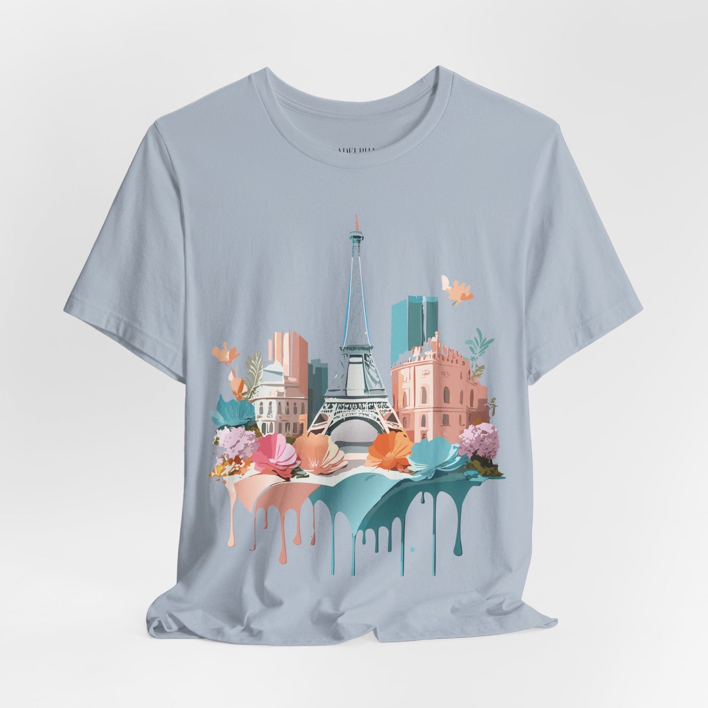 Paris Vintage Inspired Graphic Tee Unisex Short Sleeve Shirt Adelpha Artwork Studio