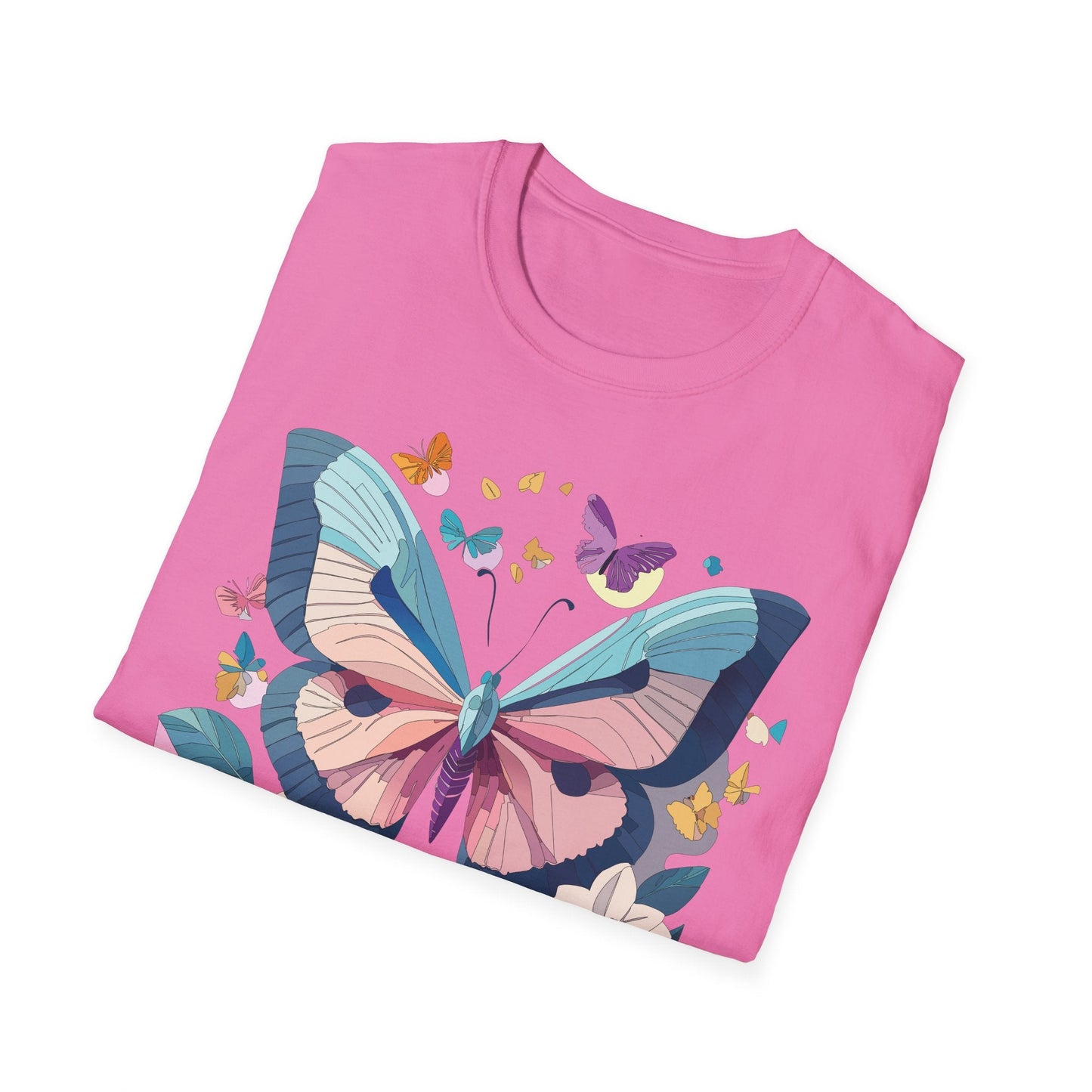 Butterfly Shirt Unisex T Shirt Softstyle Gildan 64000 Ring Spun Cotton Monarch Design