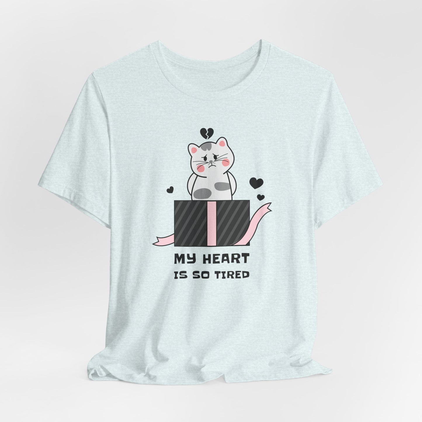Cat Heart T-Shirt, Love T-Shirt, Tee Shirts with Animals, Valentine Day Shirt 16