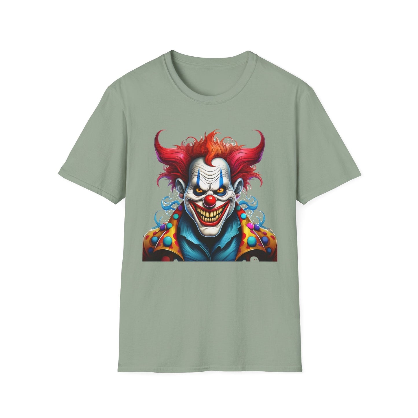 Clown Shirt Unisex Tee Circus Shirt Funny Man Shirt Scary Man Tee 100 Percent Cotton Gildan 64000