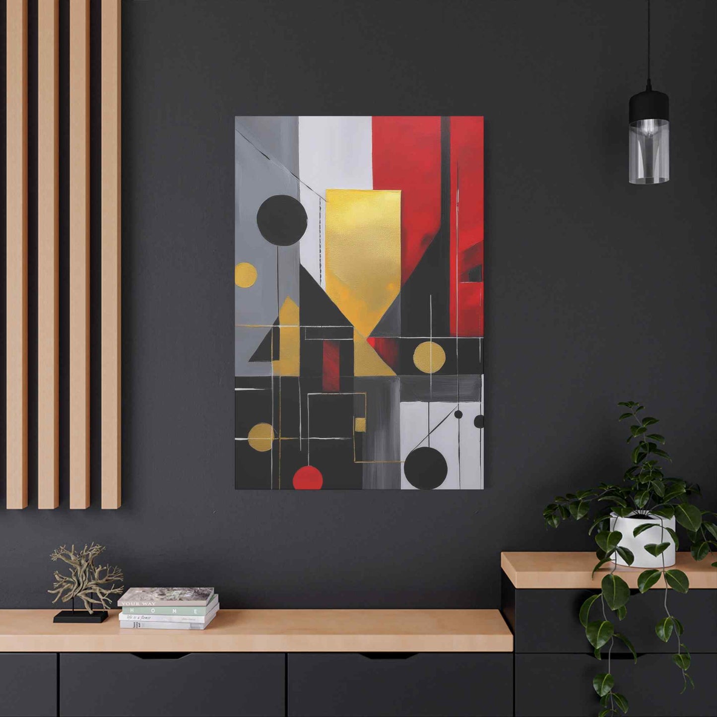 Red Abstract Painting Print Canvas 20x24,20x30,24x30, 24x32,24x36,30x40, 32x48,36x48,40x60 Pine-Wood Inner Frame ABS-22