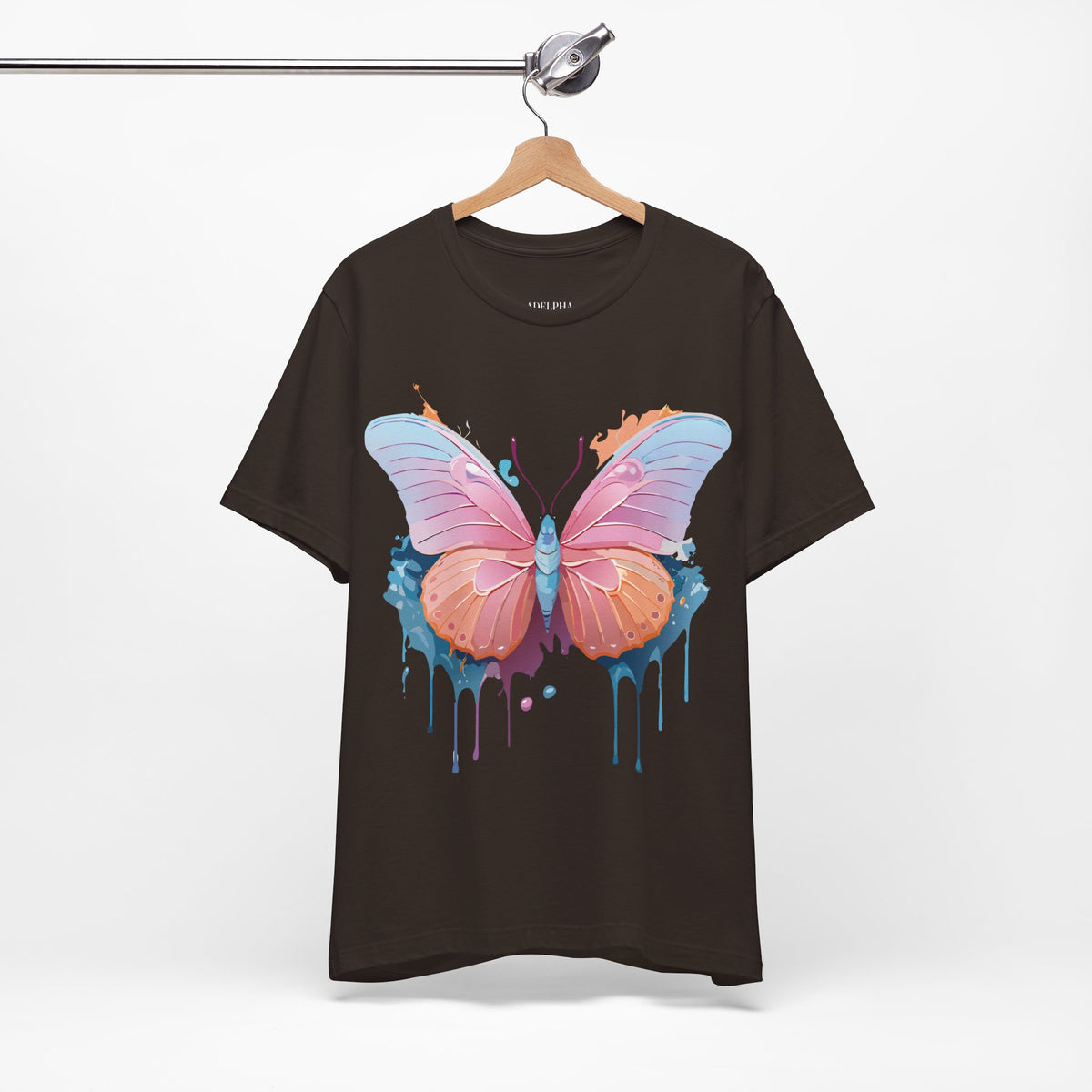 Butterfly Graphic Unisex Cotton Bella+Canvas Tee with Art Design n53