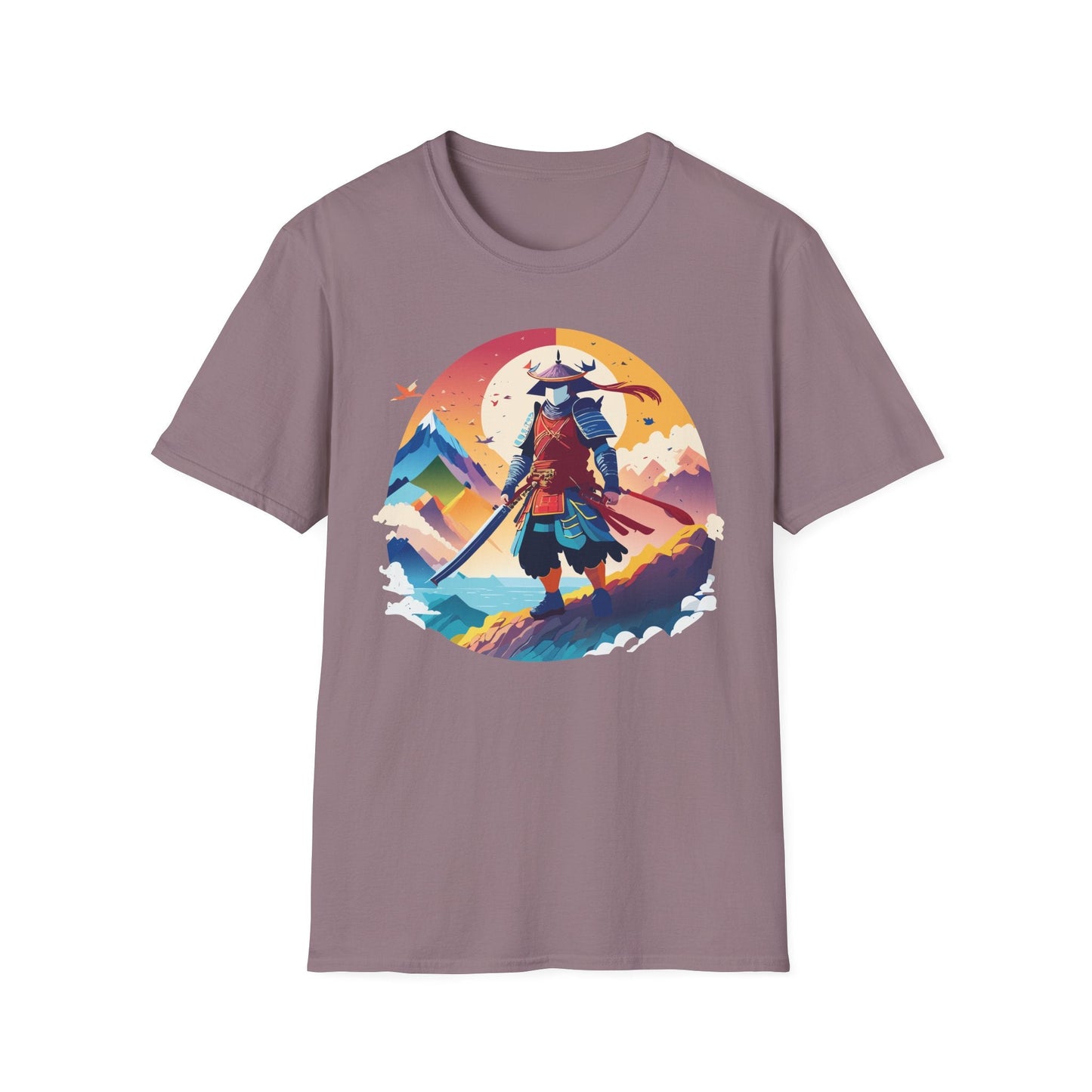 Samurai T Shirt Unisex Softstyle Gildan 64000 100 Percent Ring Spun Cotton Tee For Everyday Wear