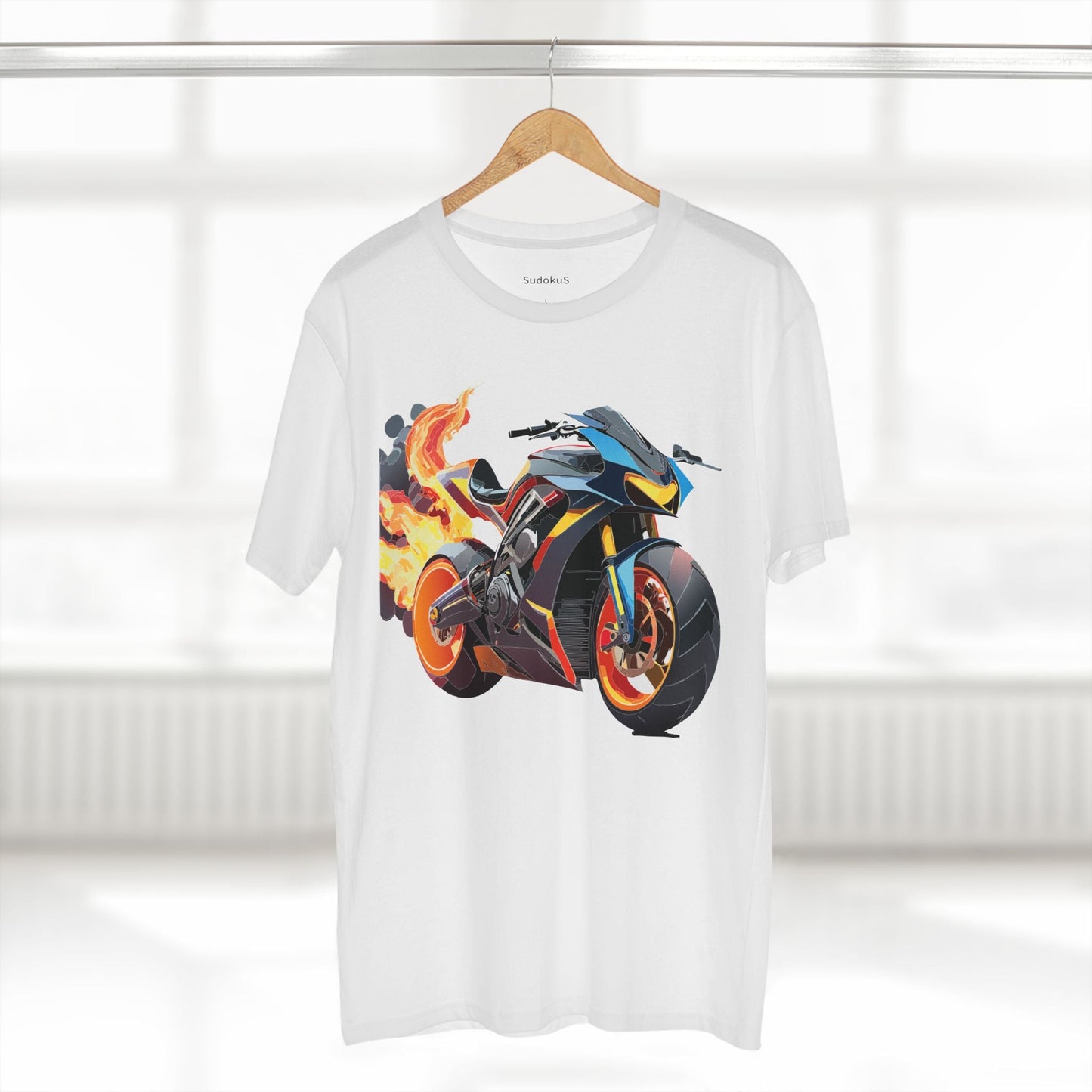 Moto Bike Graphic Unisex 100 Cotton Staple Tee 20