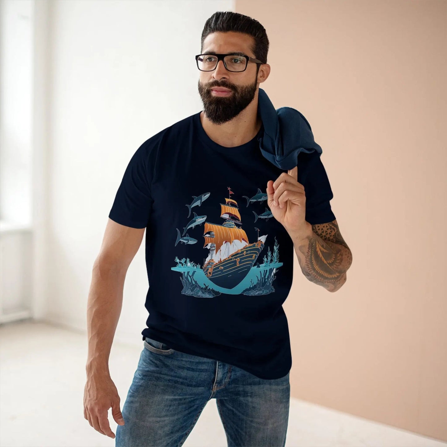 Ocean Coast Graphic Unisex 100 Cotton Staple Tee 27