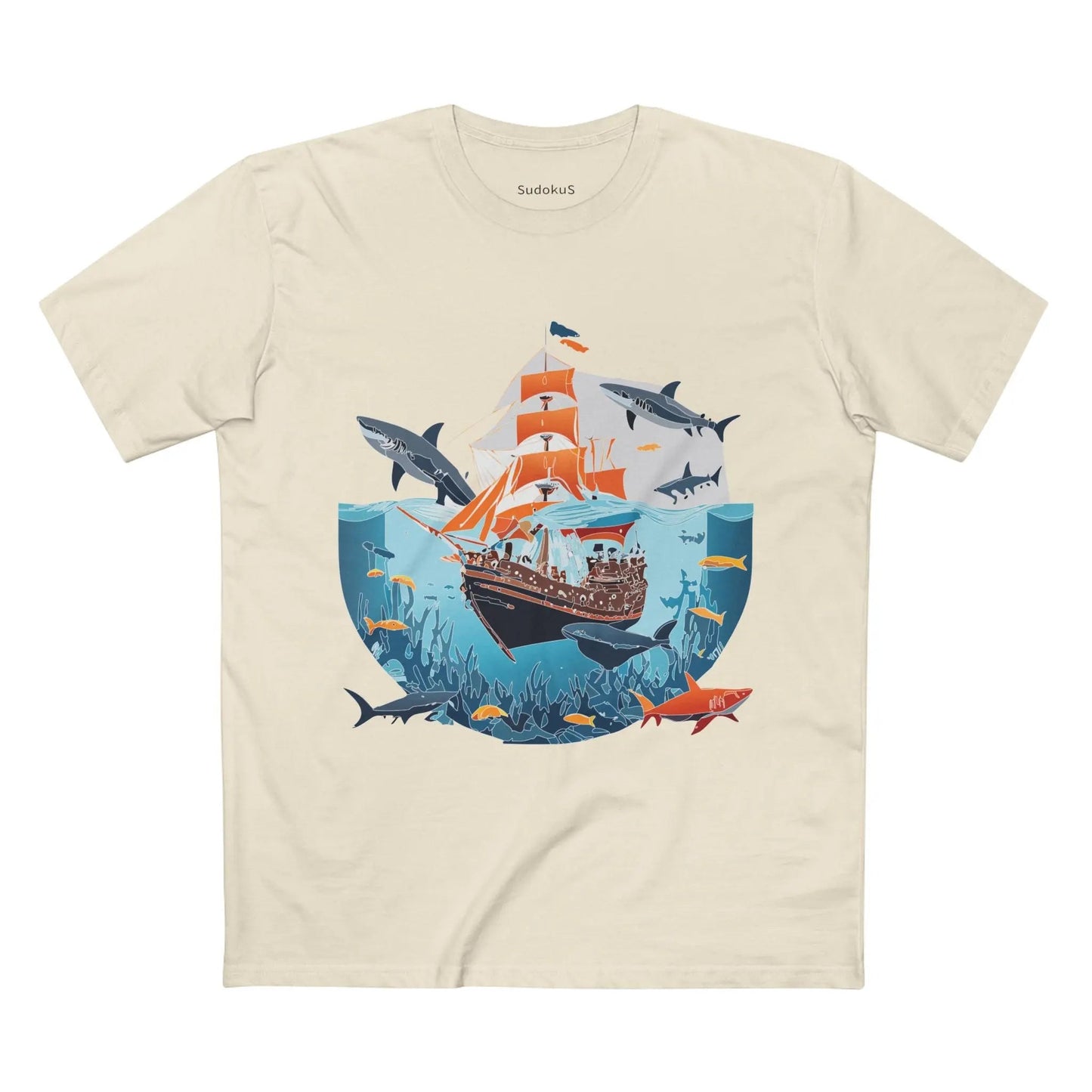 Ocean Coast Graphic Unisex 100 Cotton Staple Tee 23
