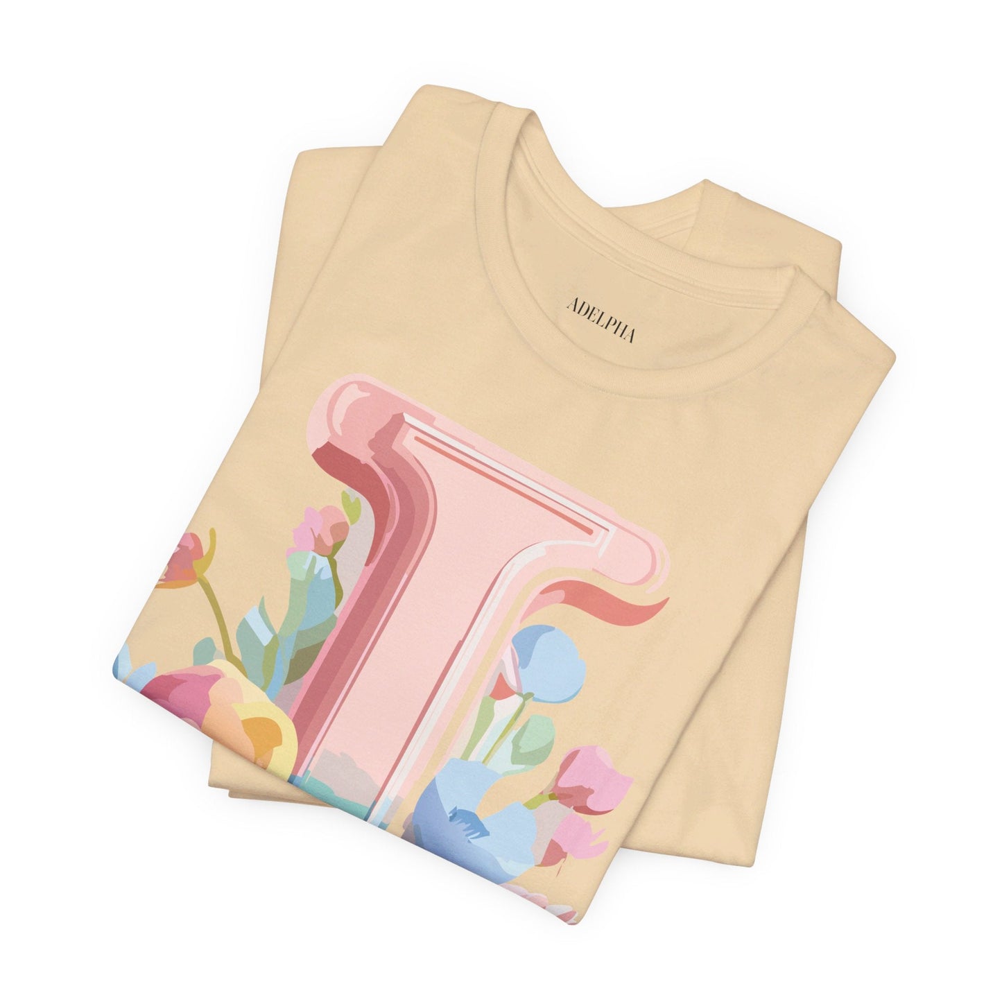 Letter I Shirt Unisex Graphic Tee Adelpha Premium Soft Cotton Vintage Inspired Artwork