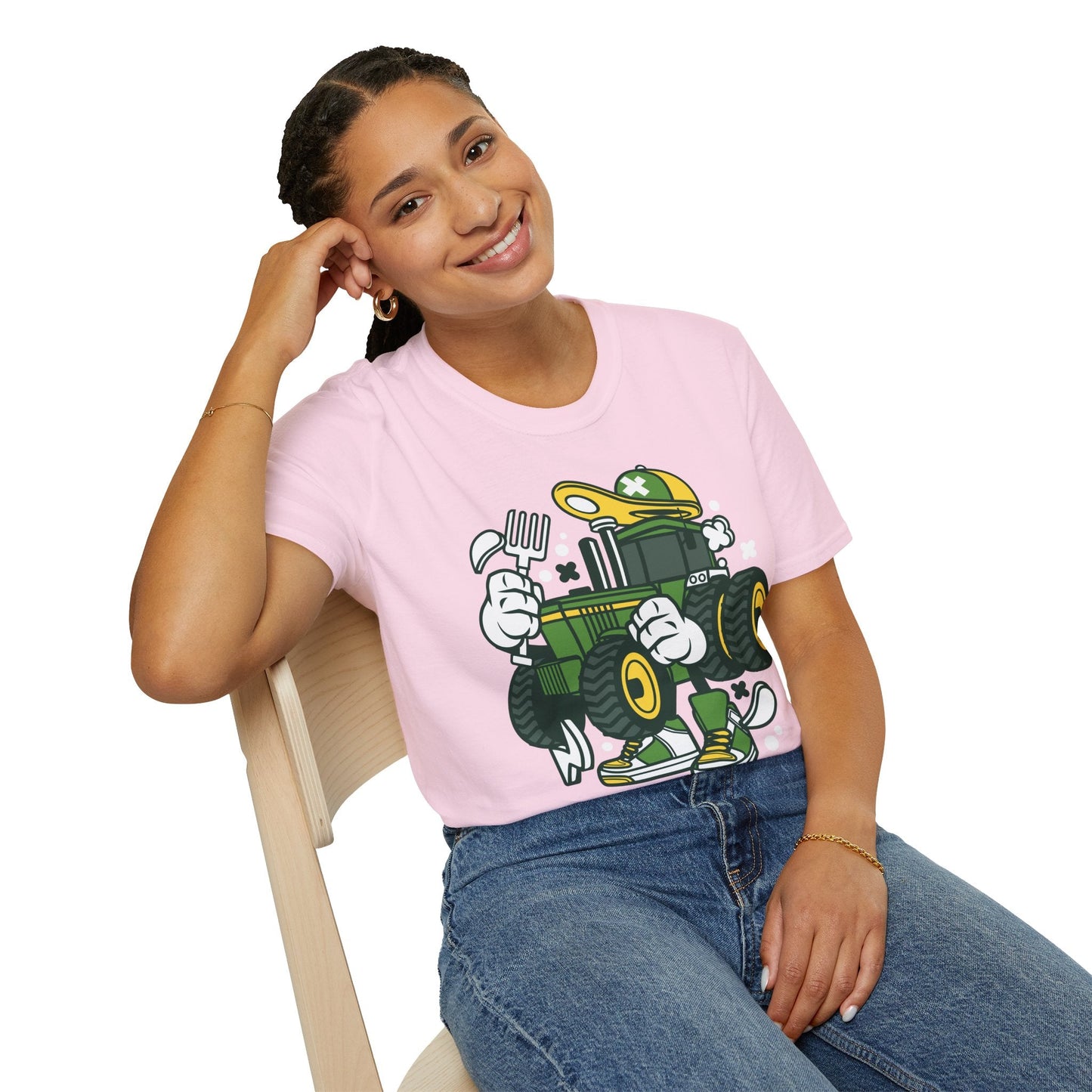 Cartoon T Shirt Animation Tee Funny Design Unisex Softstyle Cotton Shirt 64000 Comfort