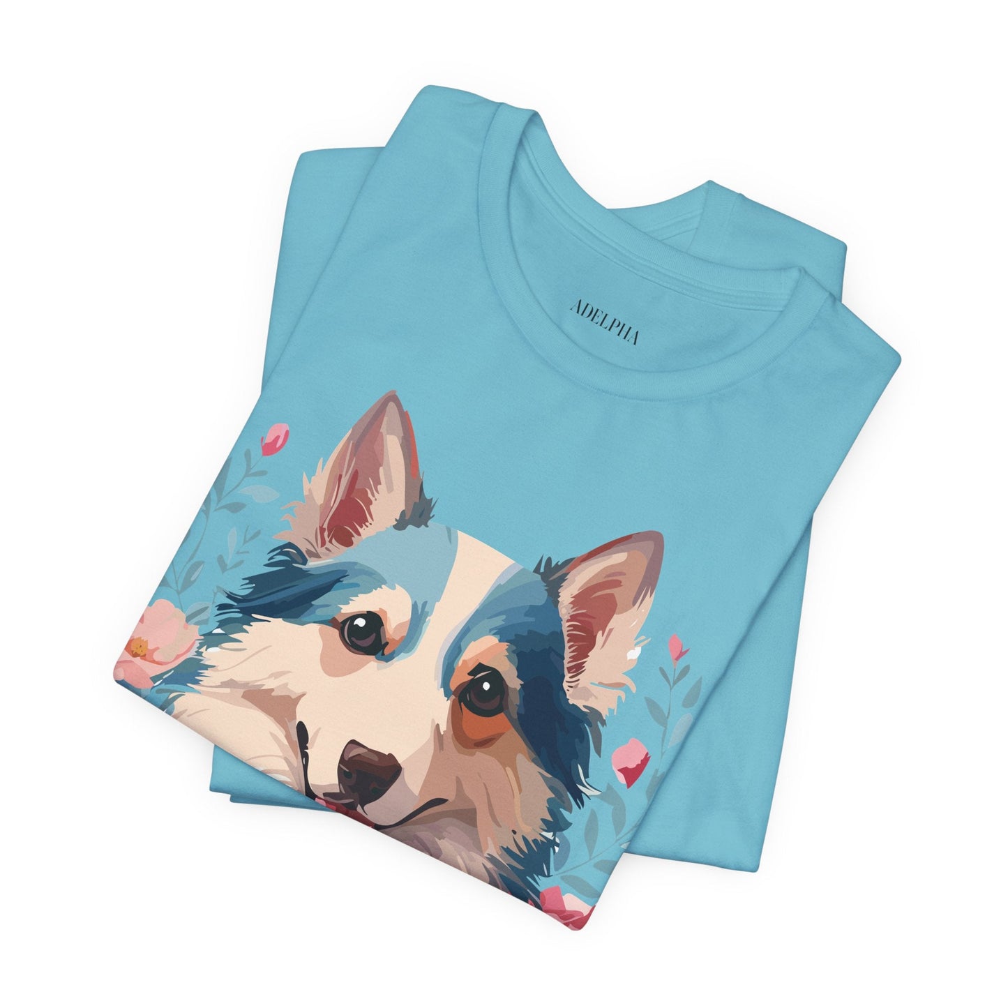 Unisex Graphic Dog Shirt Vintage Inspired Tee Art Design By Adelpha Premium Short Sleeve
